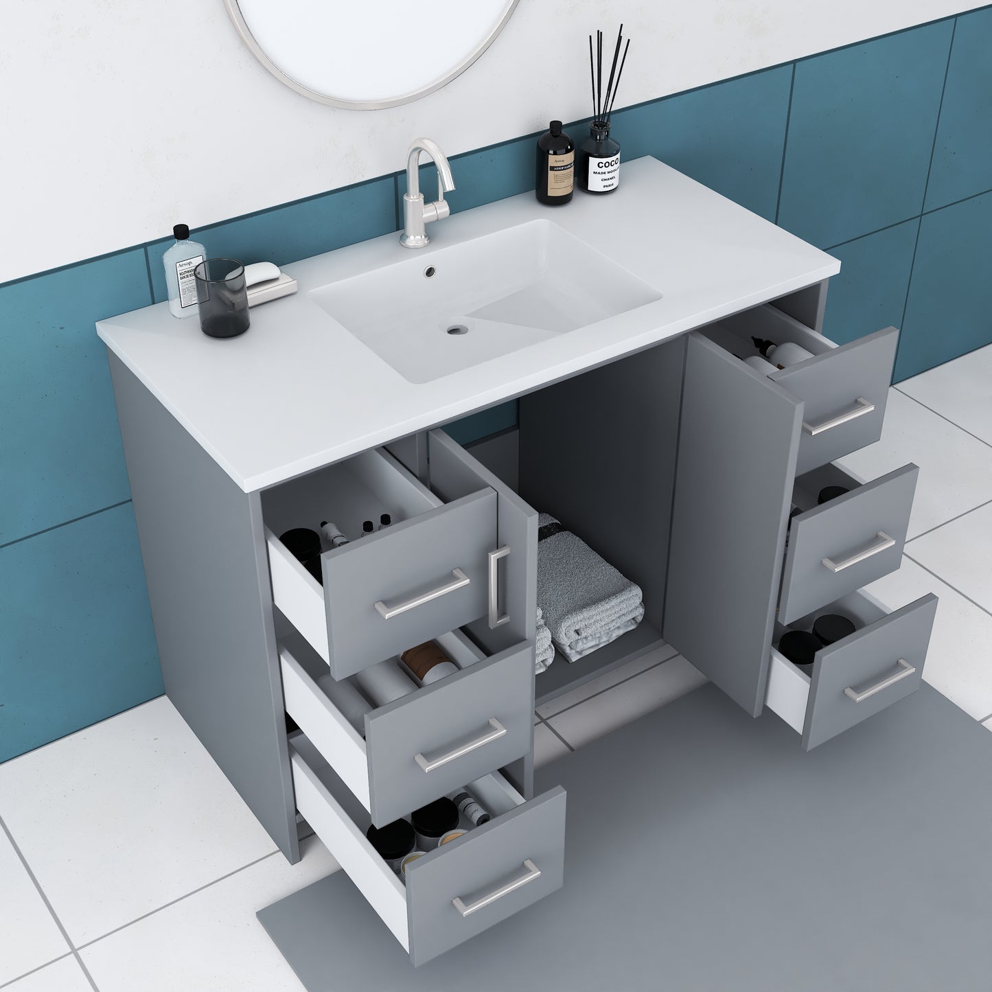 Norway 48" Bathroom Vanity with Counter top