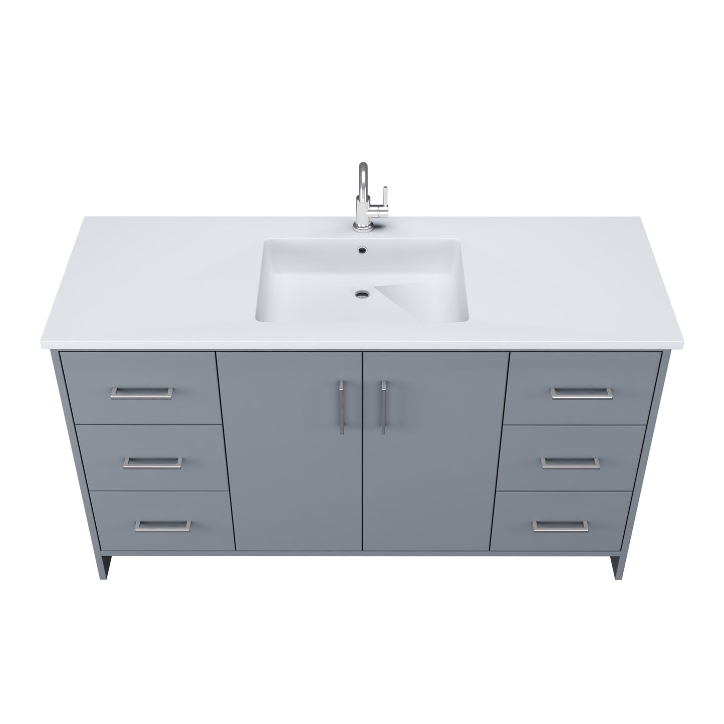 Norway 60" Single Sink Bathroom Vanity with Counter top