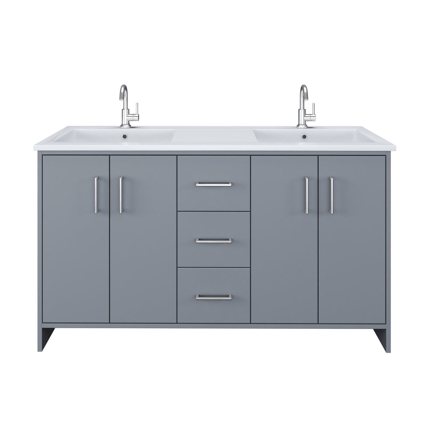 Norway 60" Double Sink Bathroom Vanity with Counter top