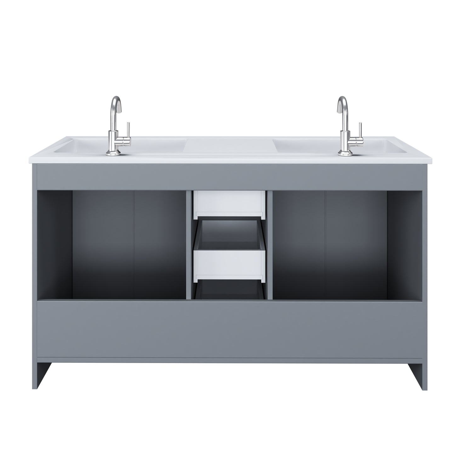 Norway 60" Double Sink Bathroom Vanity with Counter top