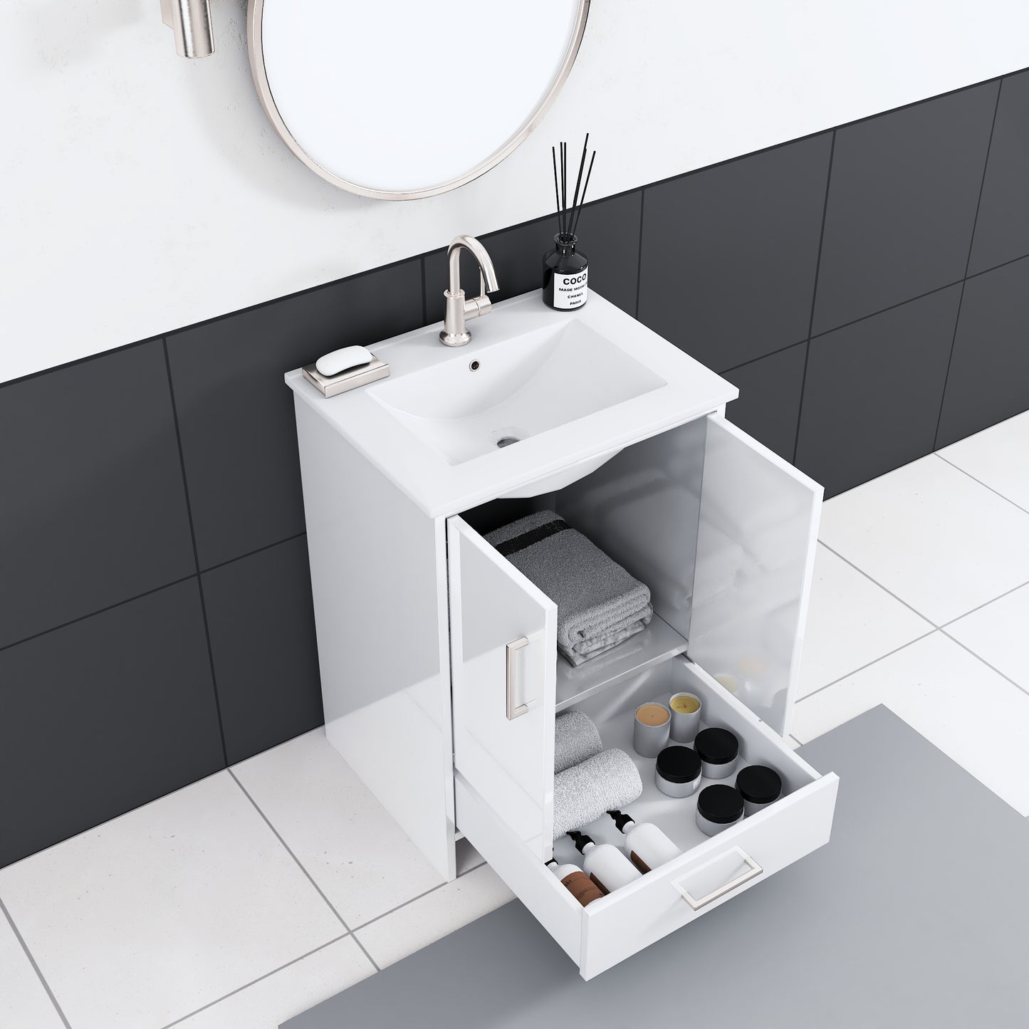 Norway 24" Bathroom Vanity with Counter top