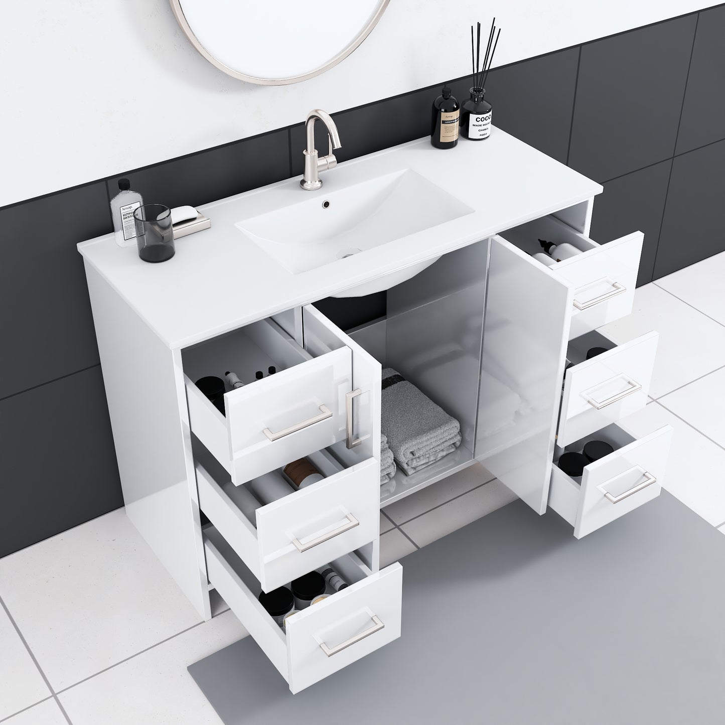 Norway 48" Bathroom Vanity with Counter top