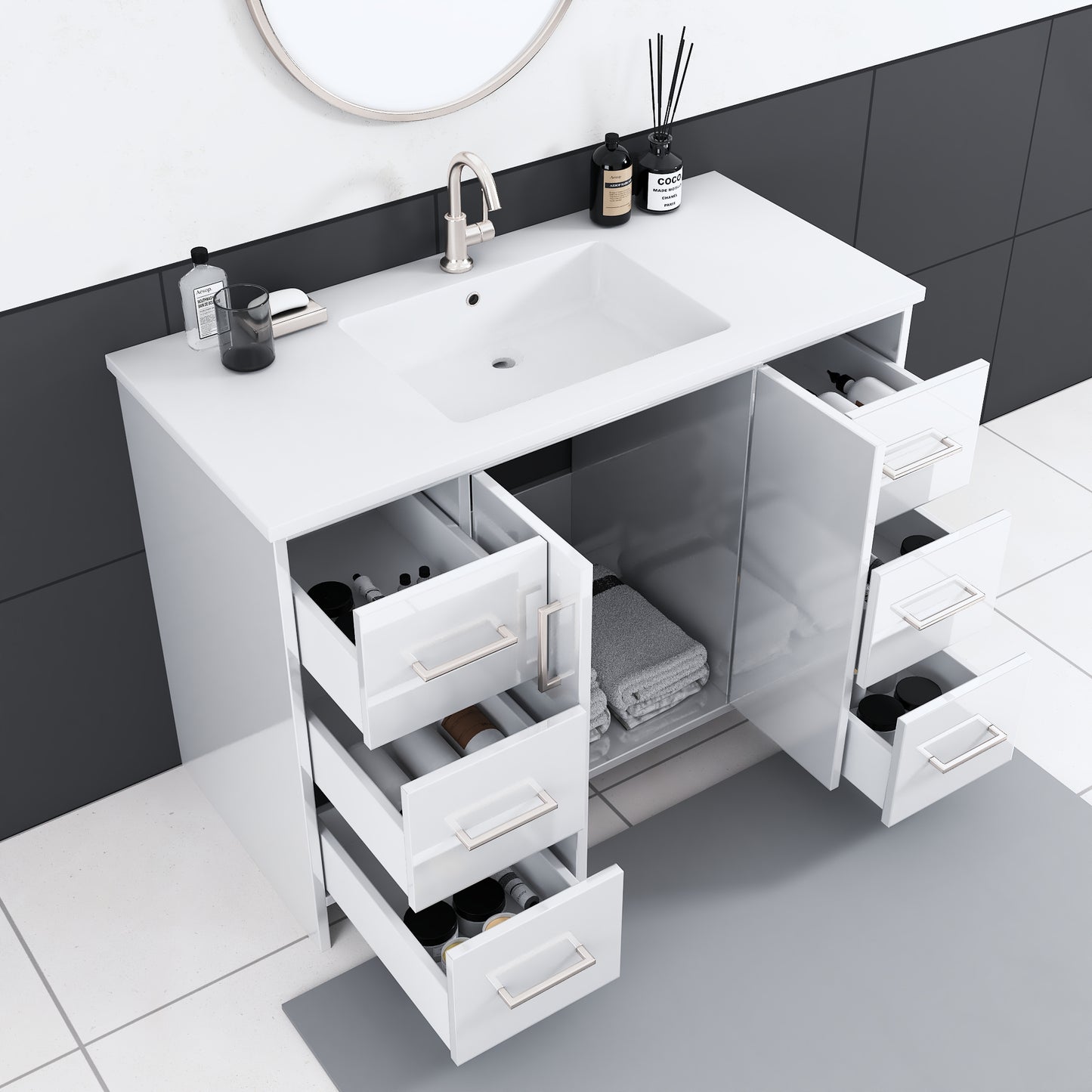 Norway 48" Bathroom Vanity with Counter top