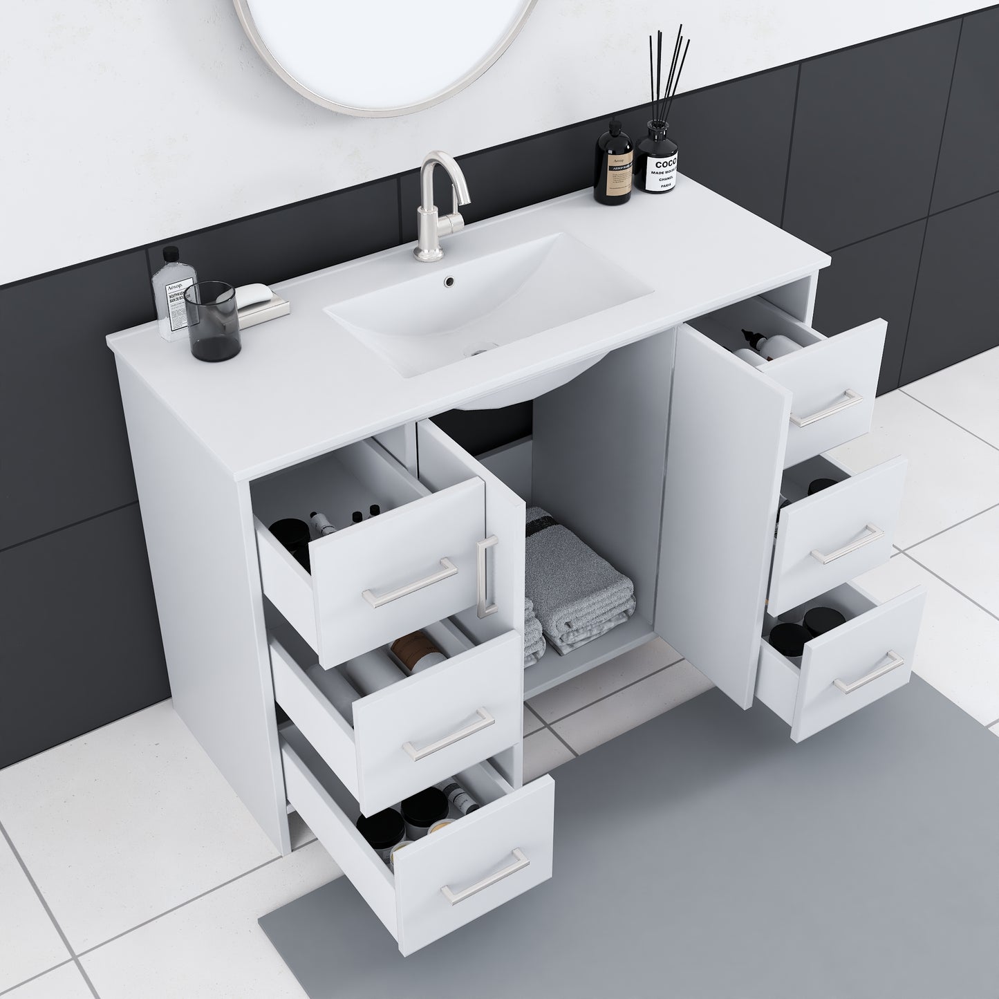 Norway 48" Bathroom Vanity with Counter top