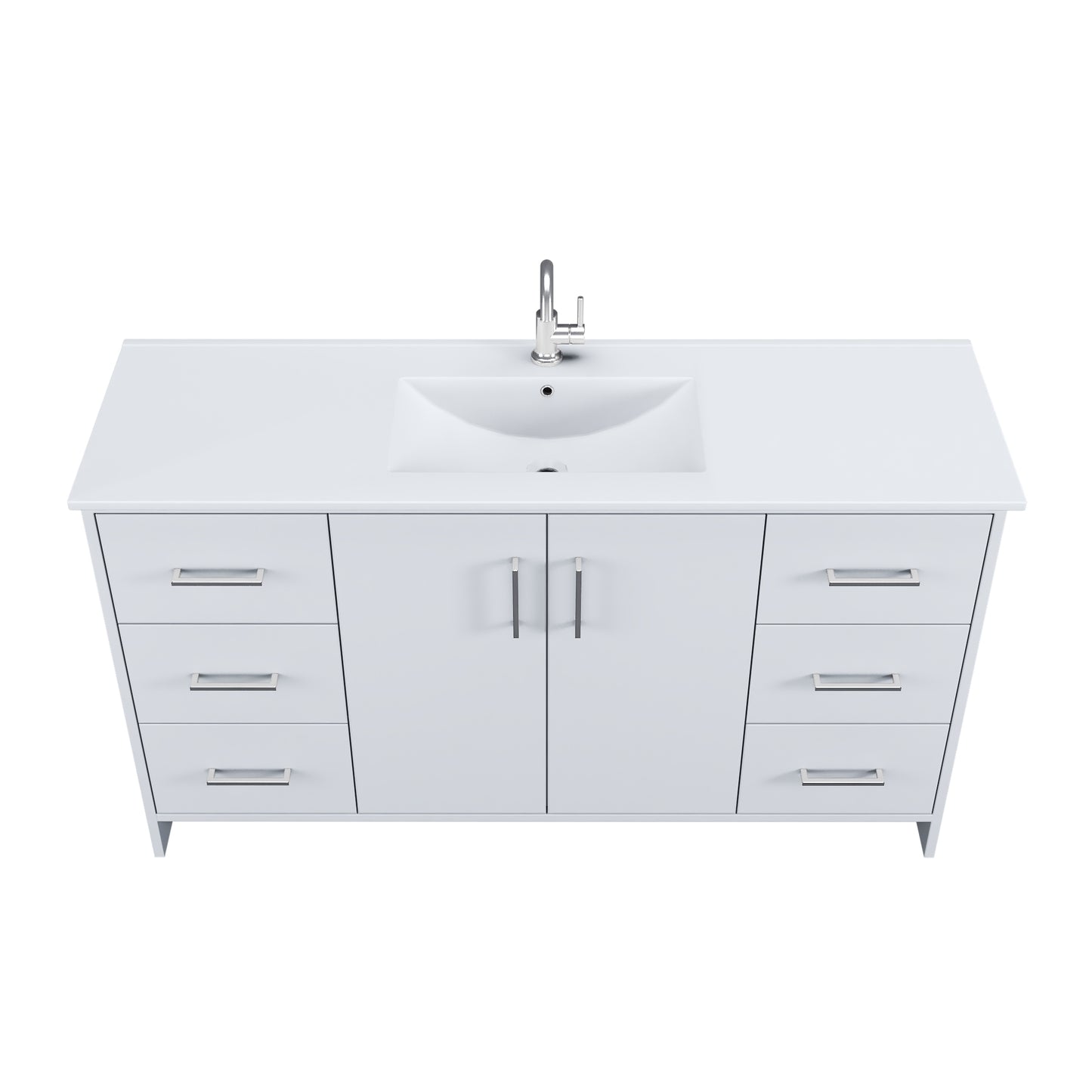 Norway 60" Single Sink Bathroom Vanity with Counter top