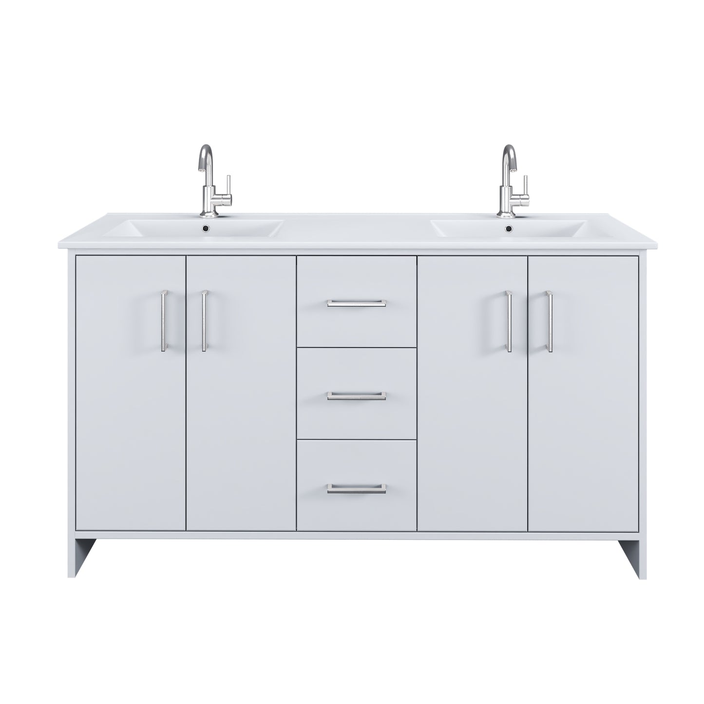 Norway 60" Double Sink Bathroom Vanity with Counter top