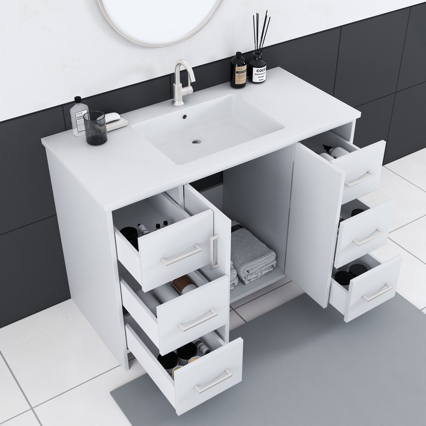 Norway 48" Bathroom Vanity with Counter top