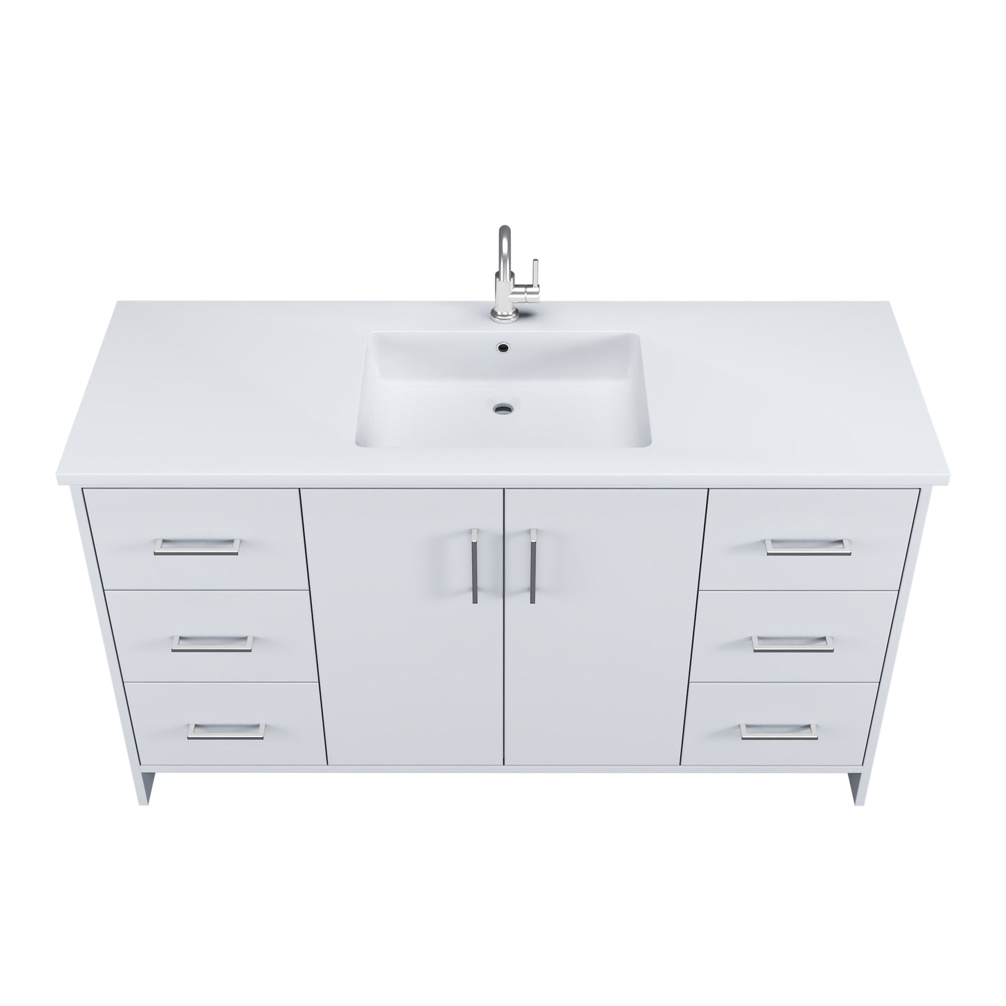 Norway 60" Single Sink Bathroom Vanity with Counter top