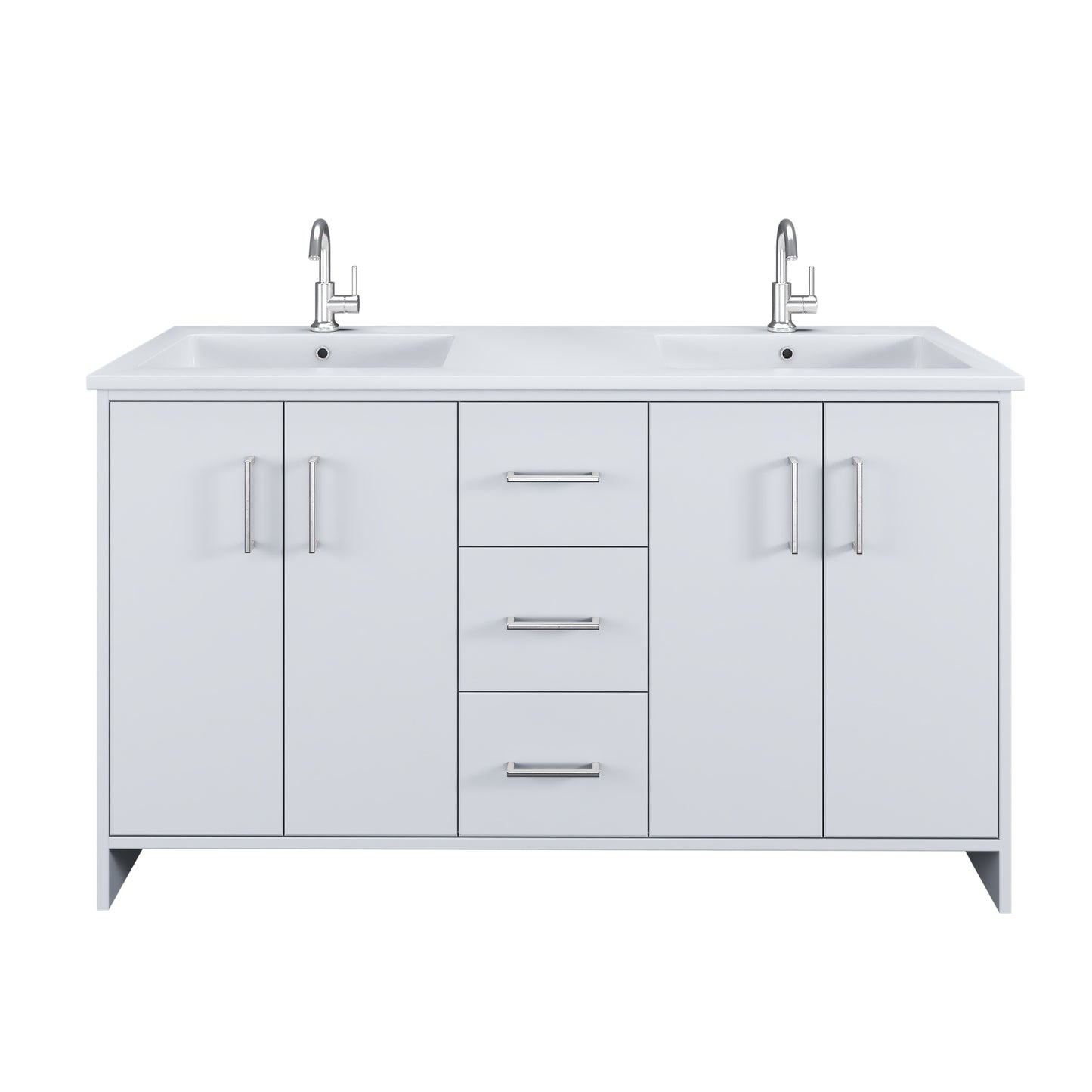 Norway 60" Double Sink Bathroom Vanity with Counter top