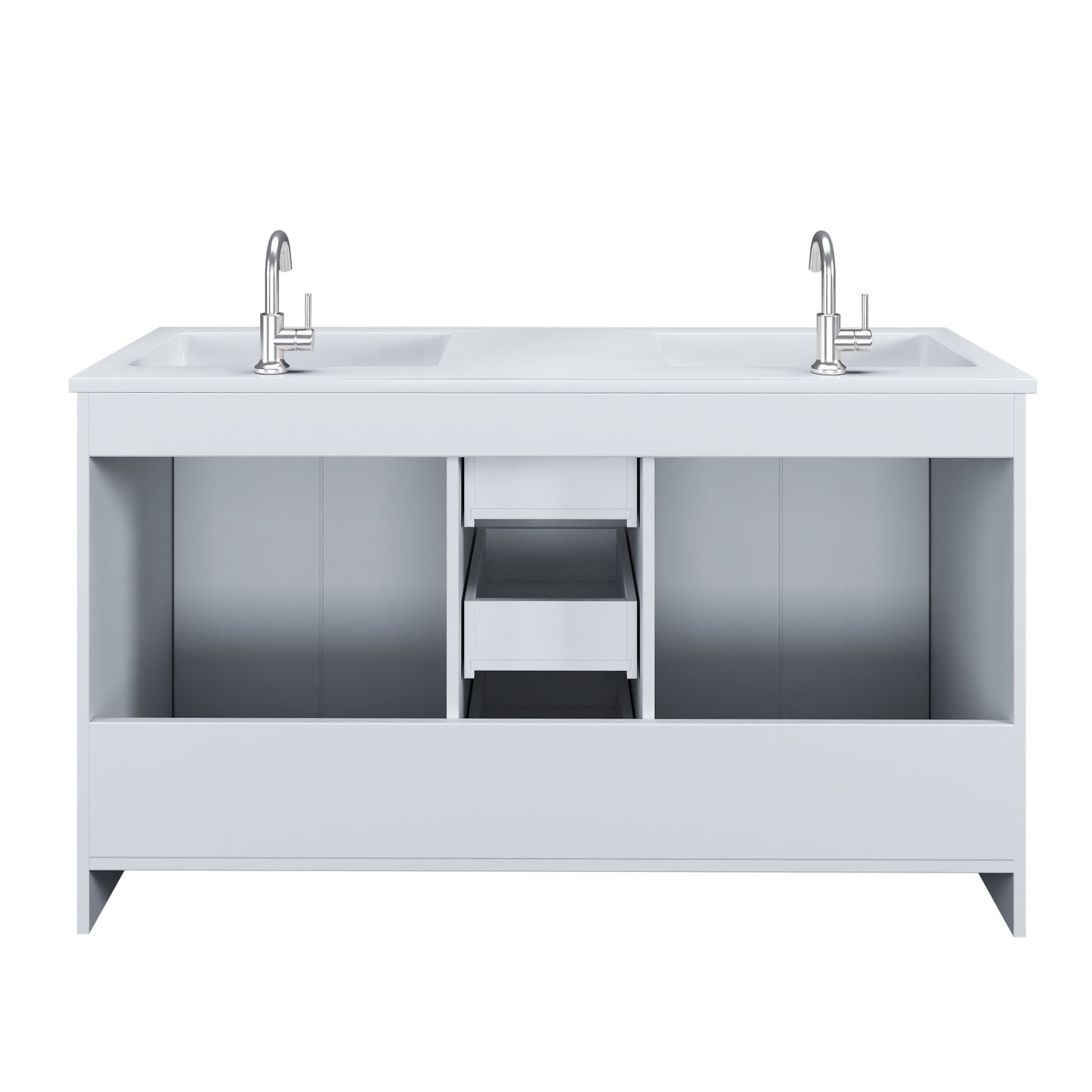 Norway 60" Double Sink Bathroom Vanity with Counter top