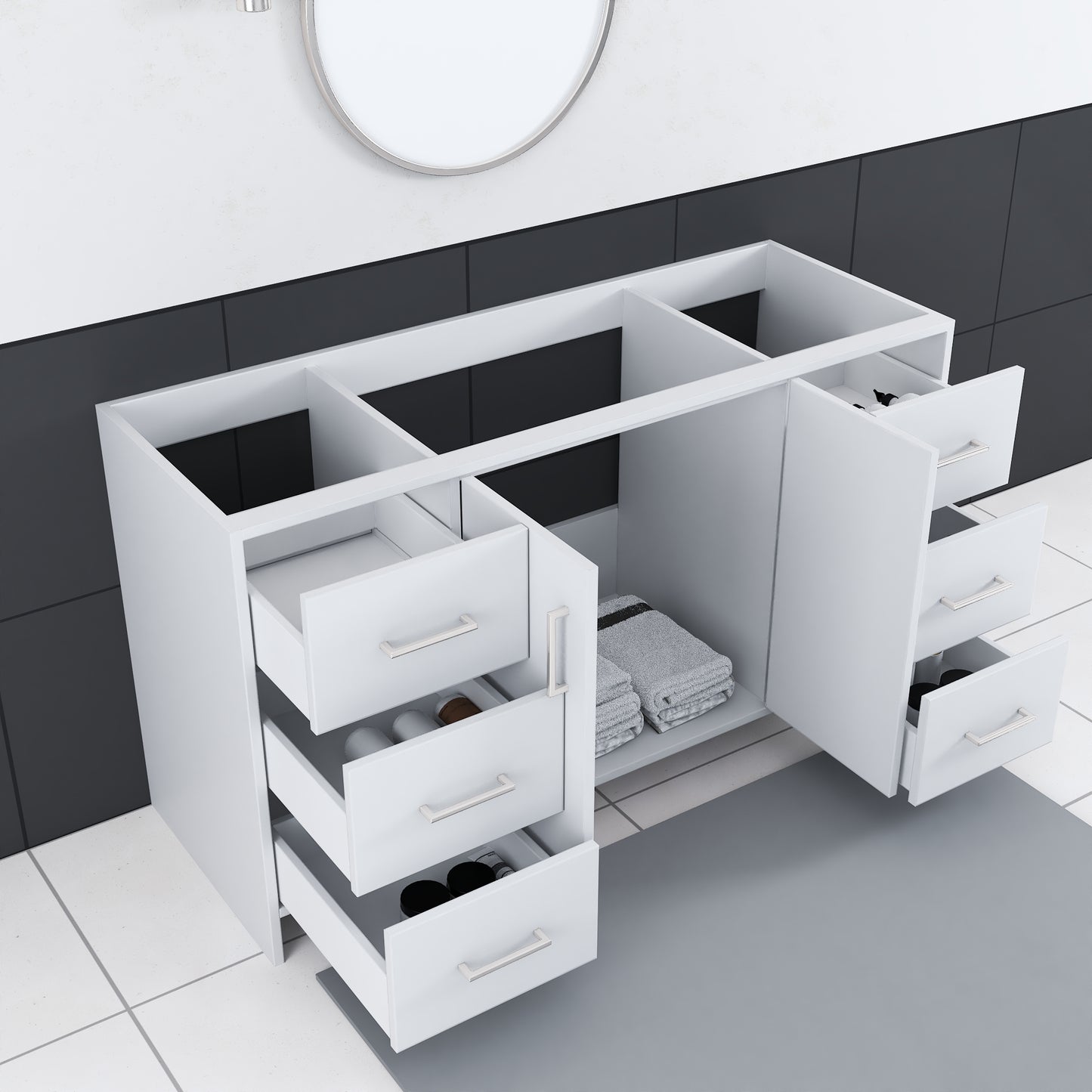 Norway 60" Single Sink Bathroom Vanity Cabinet Only