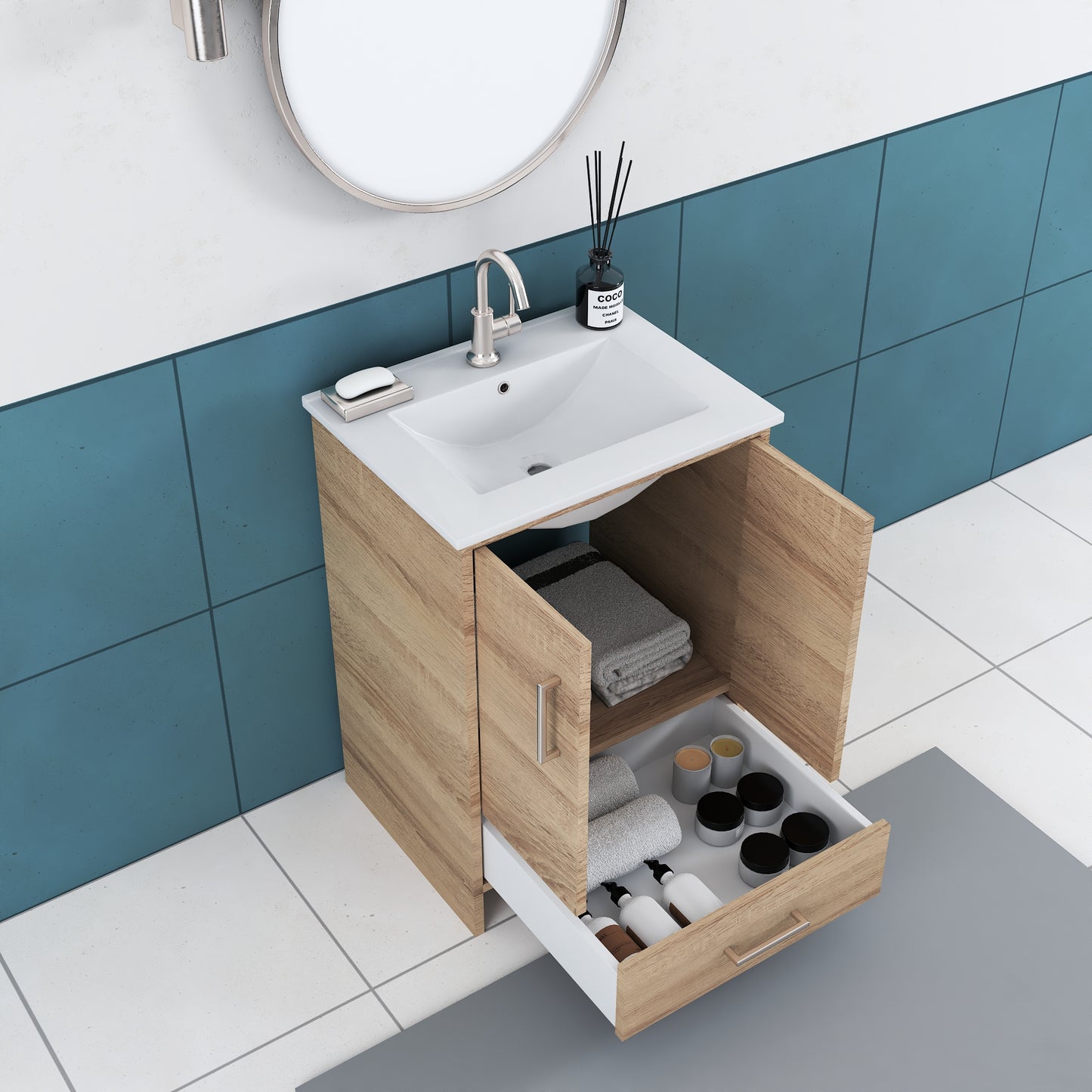 Norway 24" Bathroom Vanity with Counter top