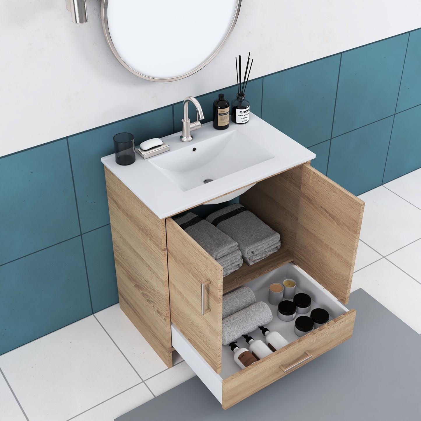 Norway 30" Bathroom Vanity with Counter top