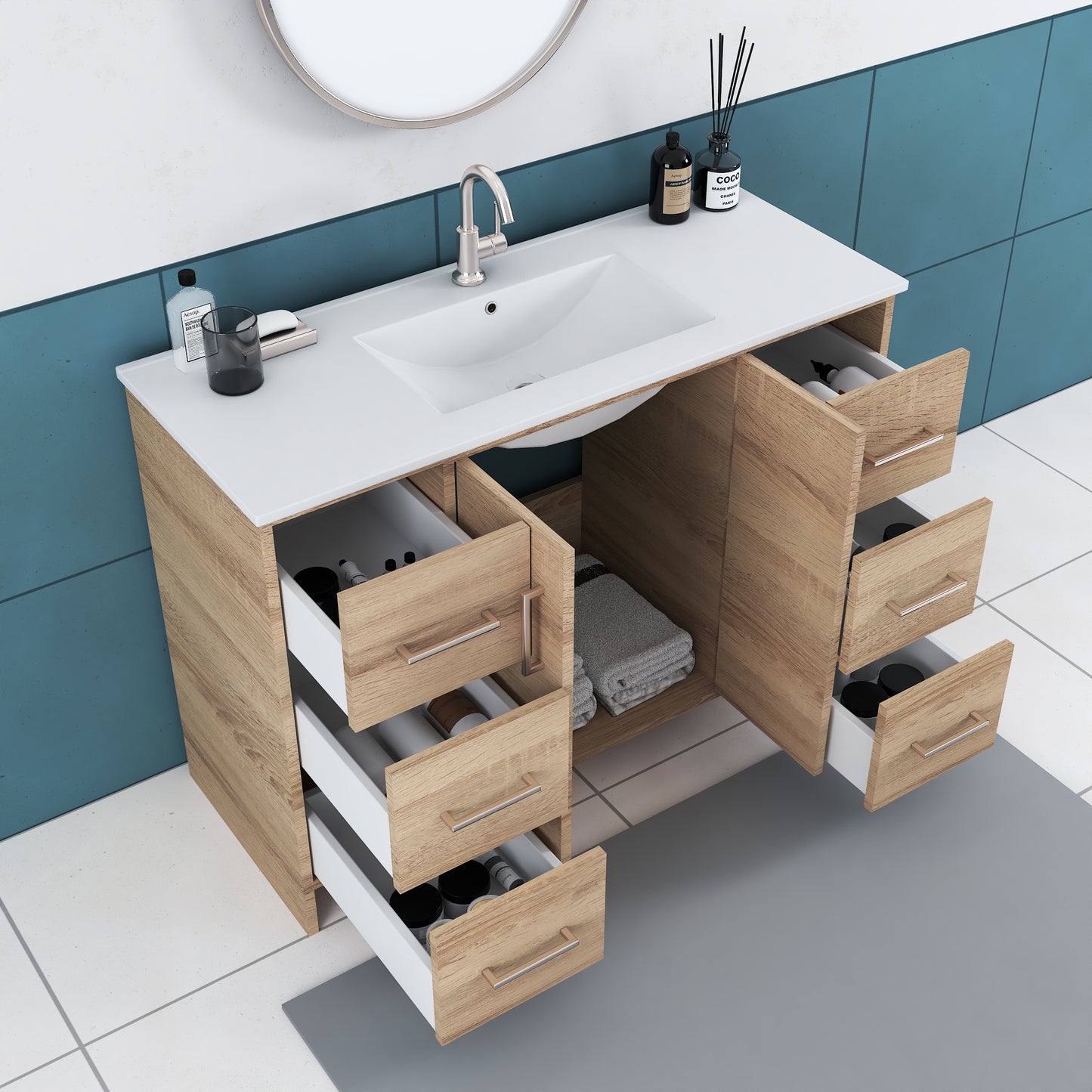 Norway 48" Bathroom Vanity with Counter top