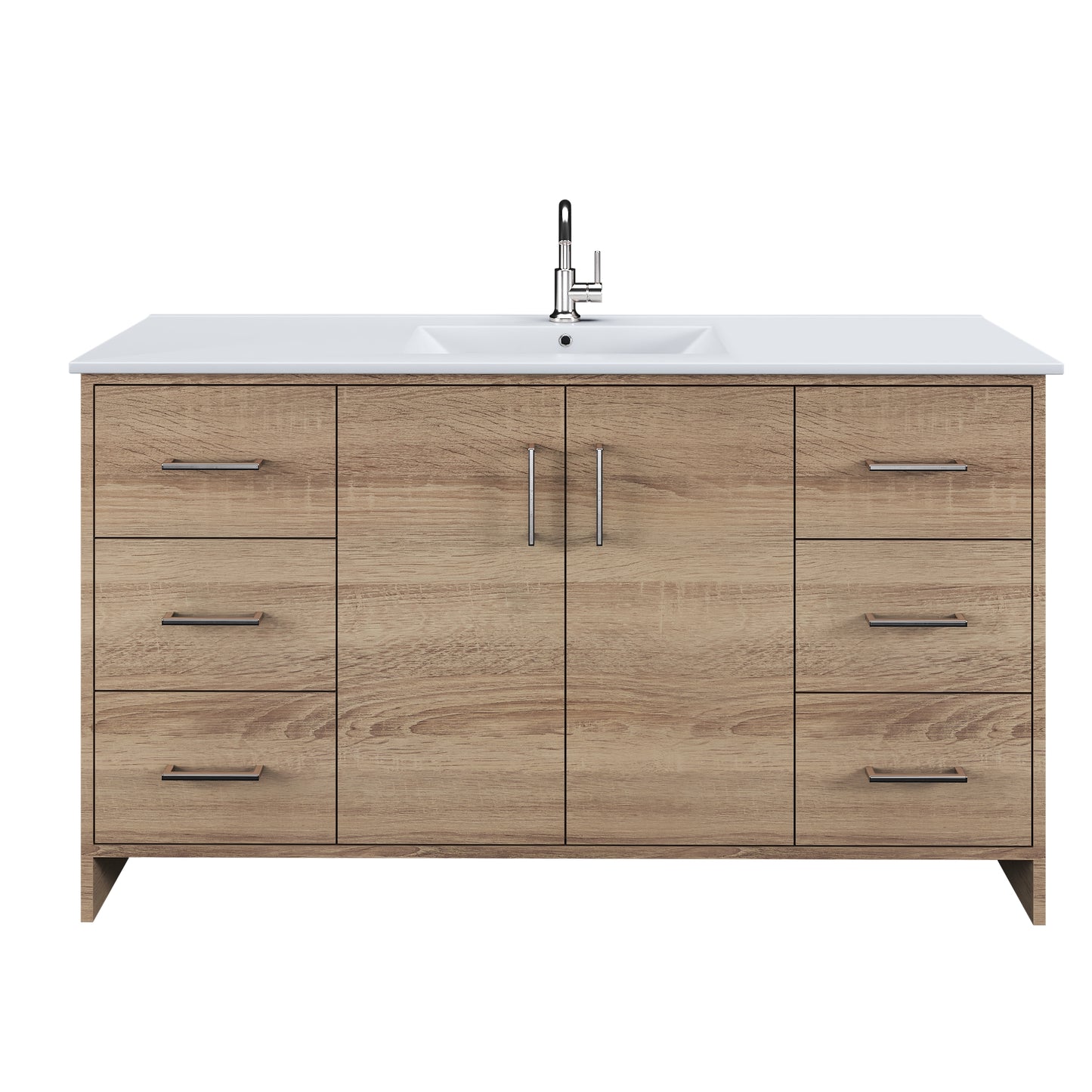 Norway 60" Single Sink Bathroom Vanity with Counter top