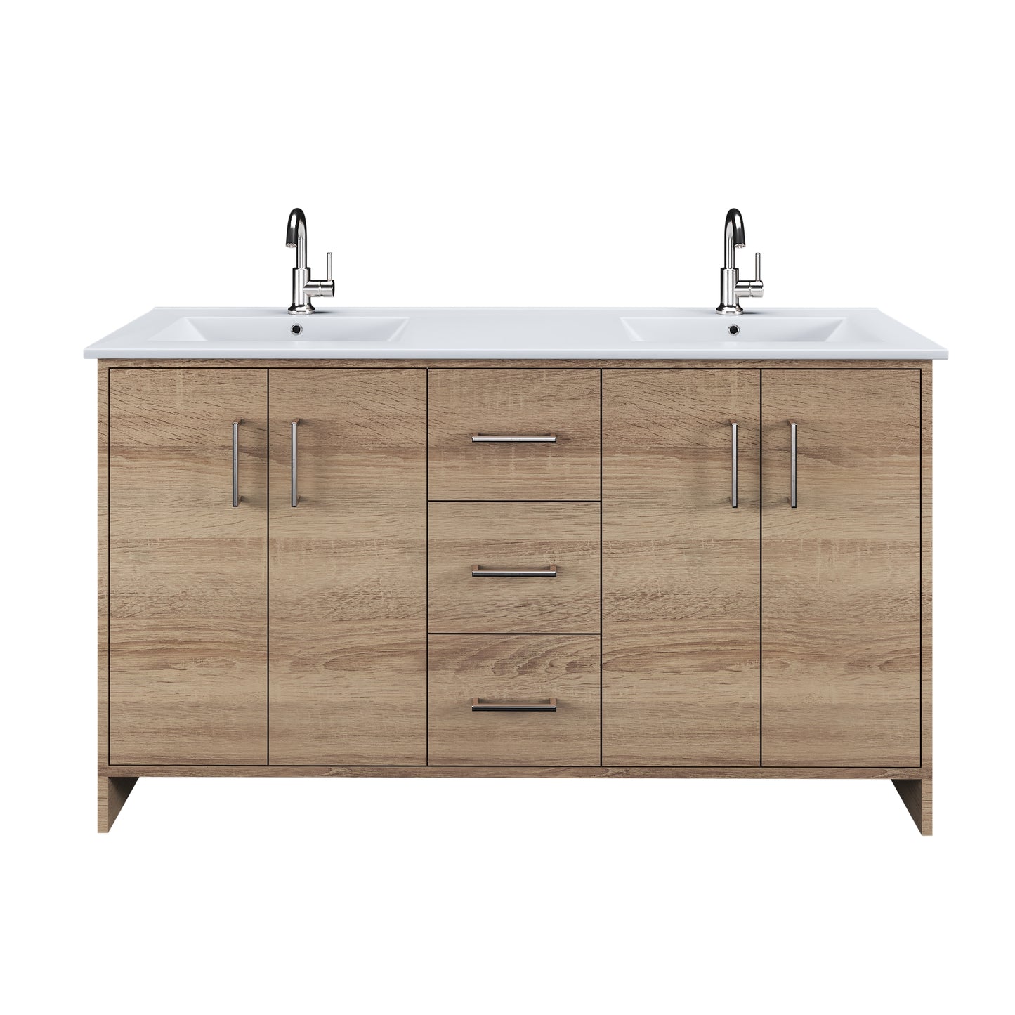 Norway 60" Double Sink Bathroom Vanity with Counter top