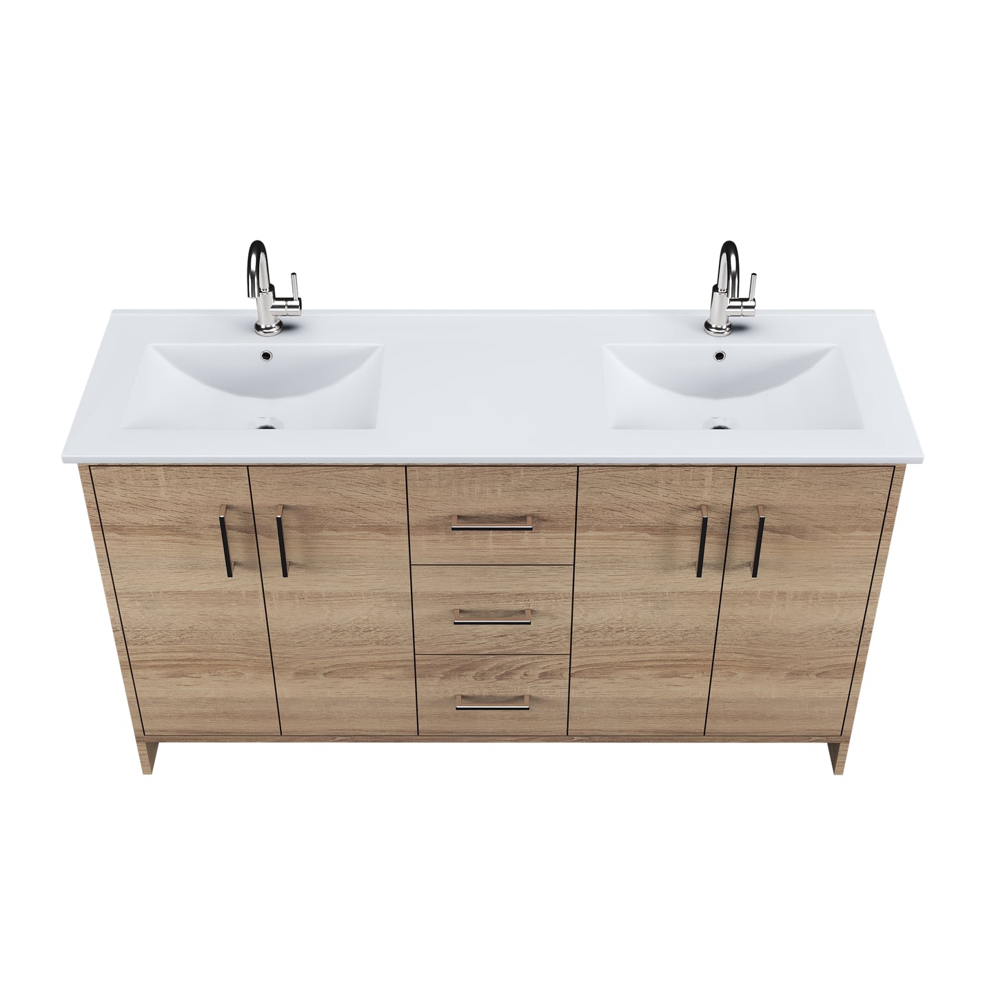 Norway 60" Double Sink Bathroom Vanity with Counter top