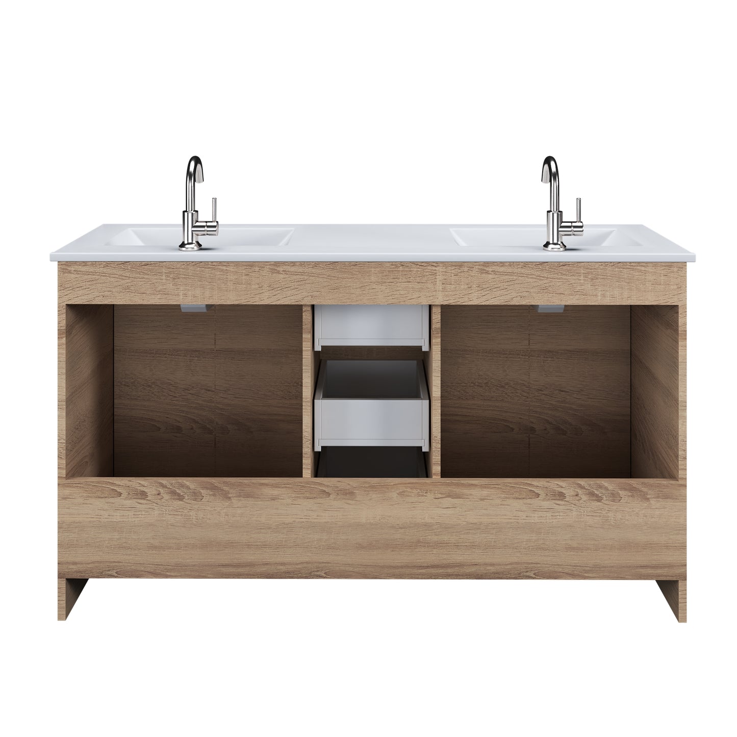 Norway 60" Double Sink Bathroom Vanity with Counter top