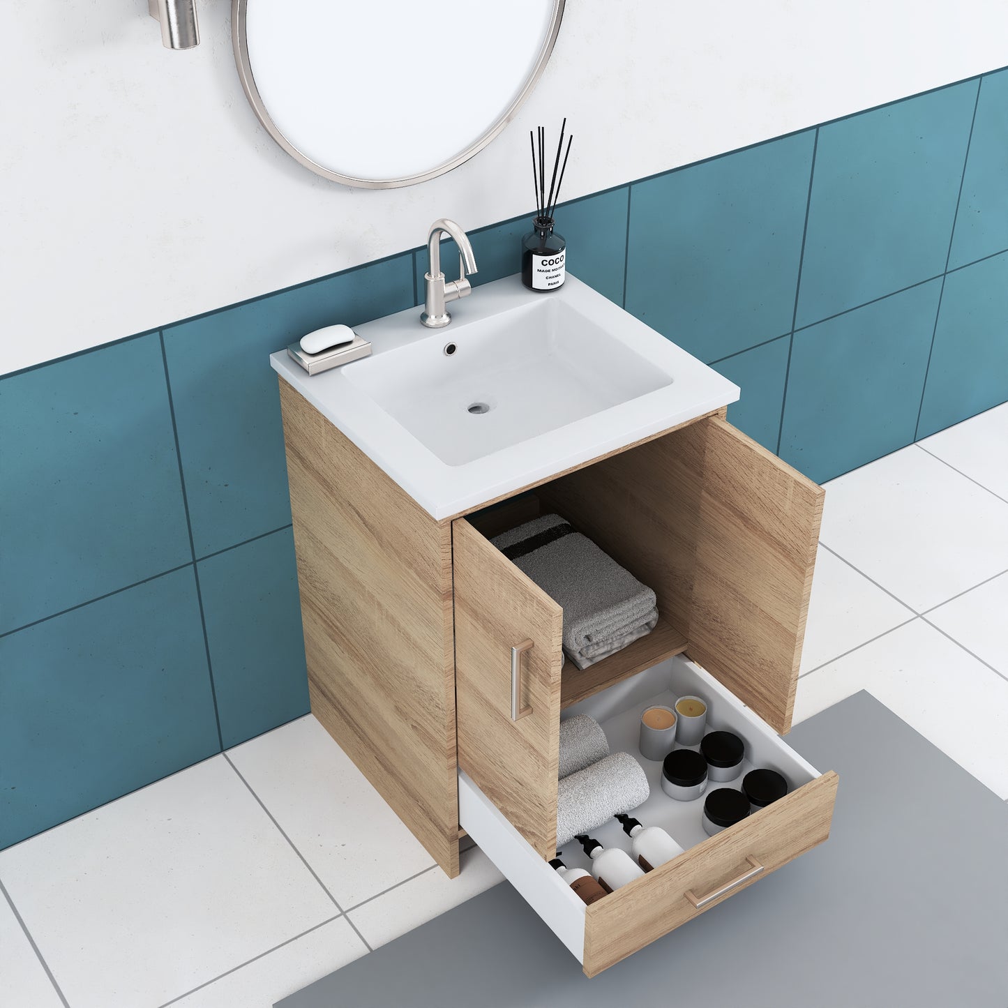 Norway 24" Bathroom Vanity with Counter top