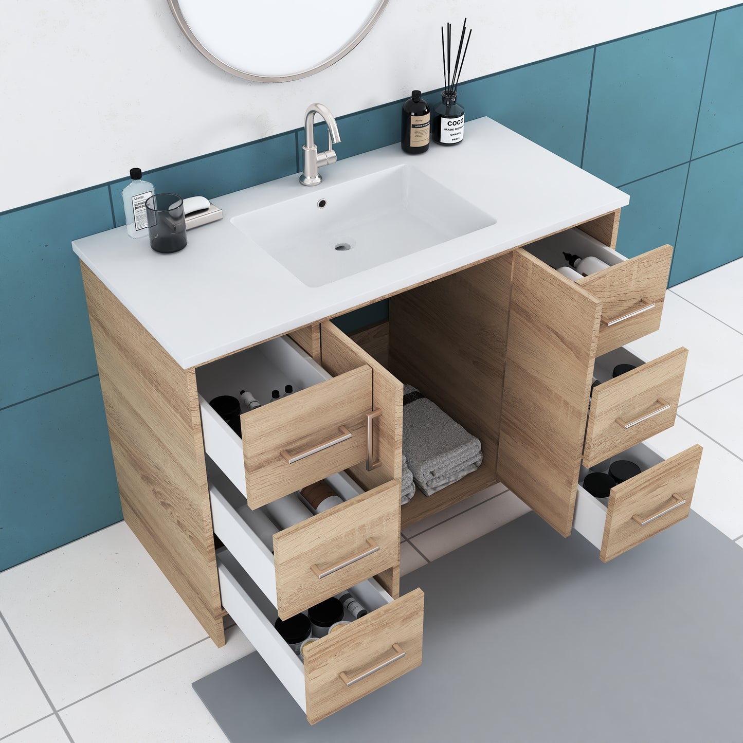 Norway 48" Bathroom Vanity with Counter top