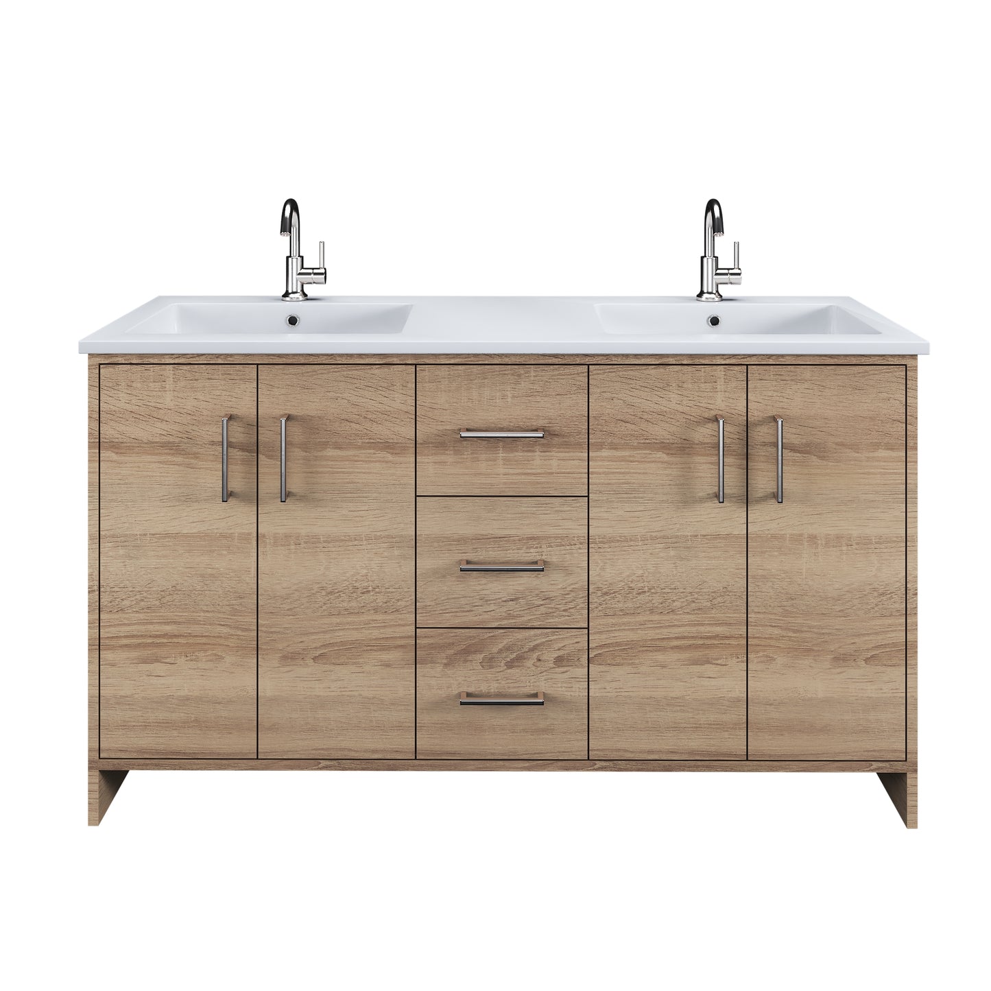 Norway 60" Double Sink Bathroom Vanity with Counter top