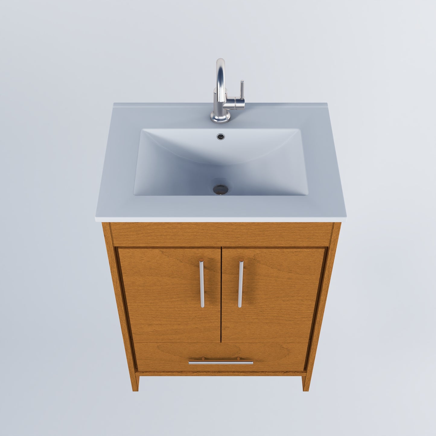 Pacific 24" Bathroom Vanity with Ceramic integrated counter top