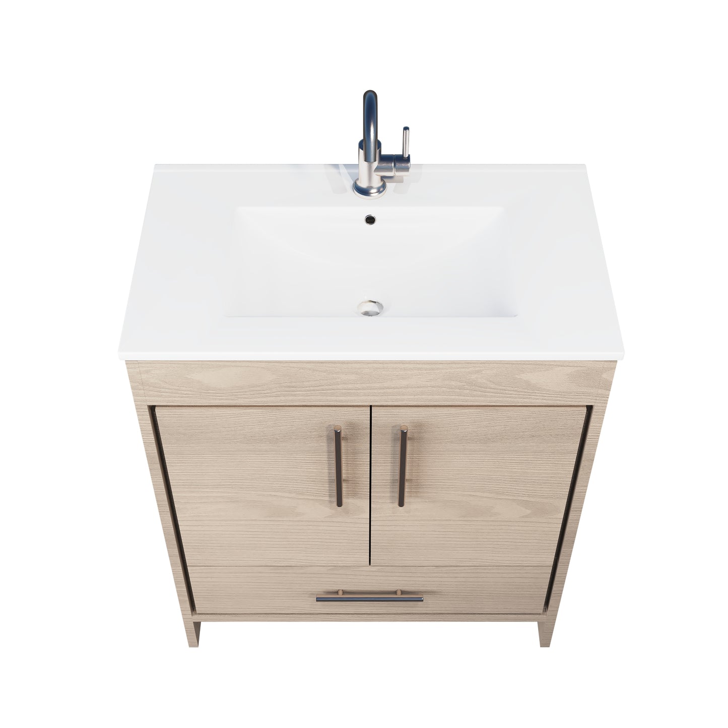 Pacific 30" Bathroom Vanity with Ceramic integrated counter top