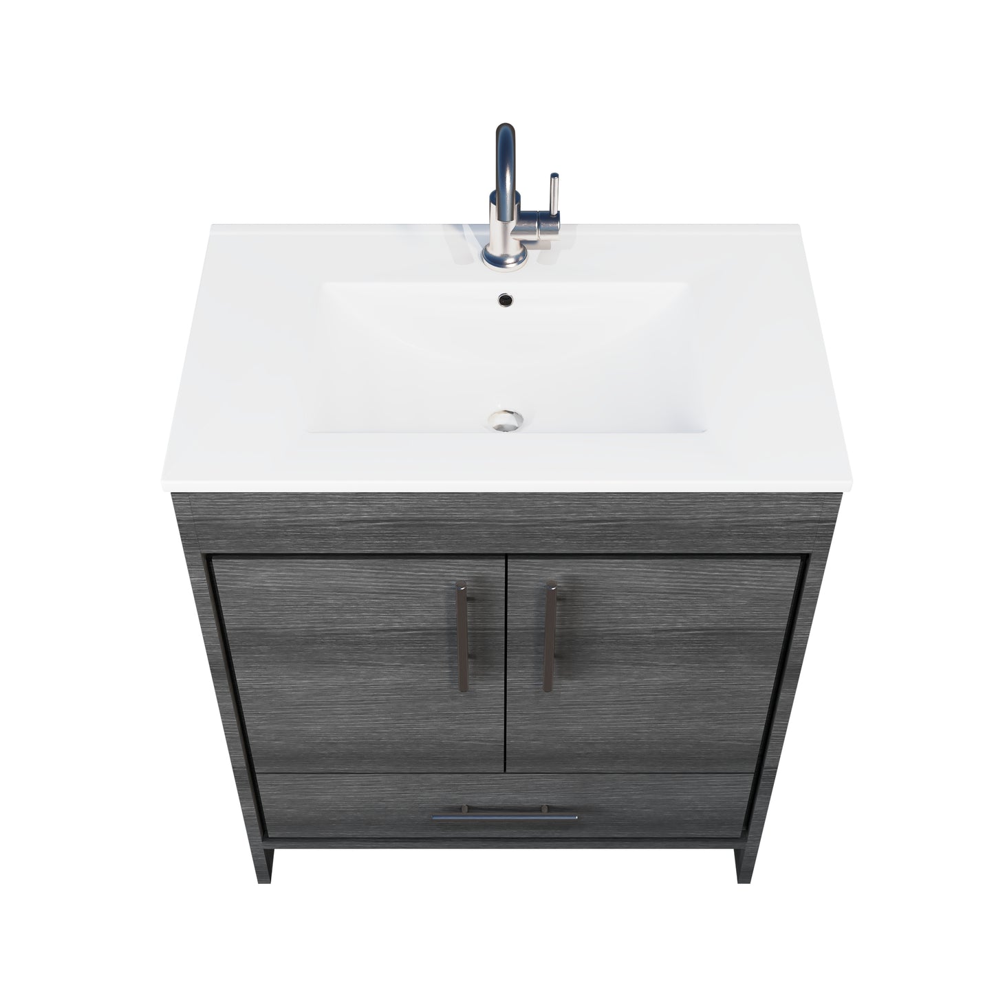 Pacific 32" Bathroom Vanity with Ceramic integrated counter top