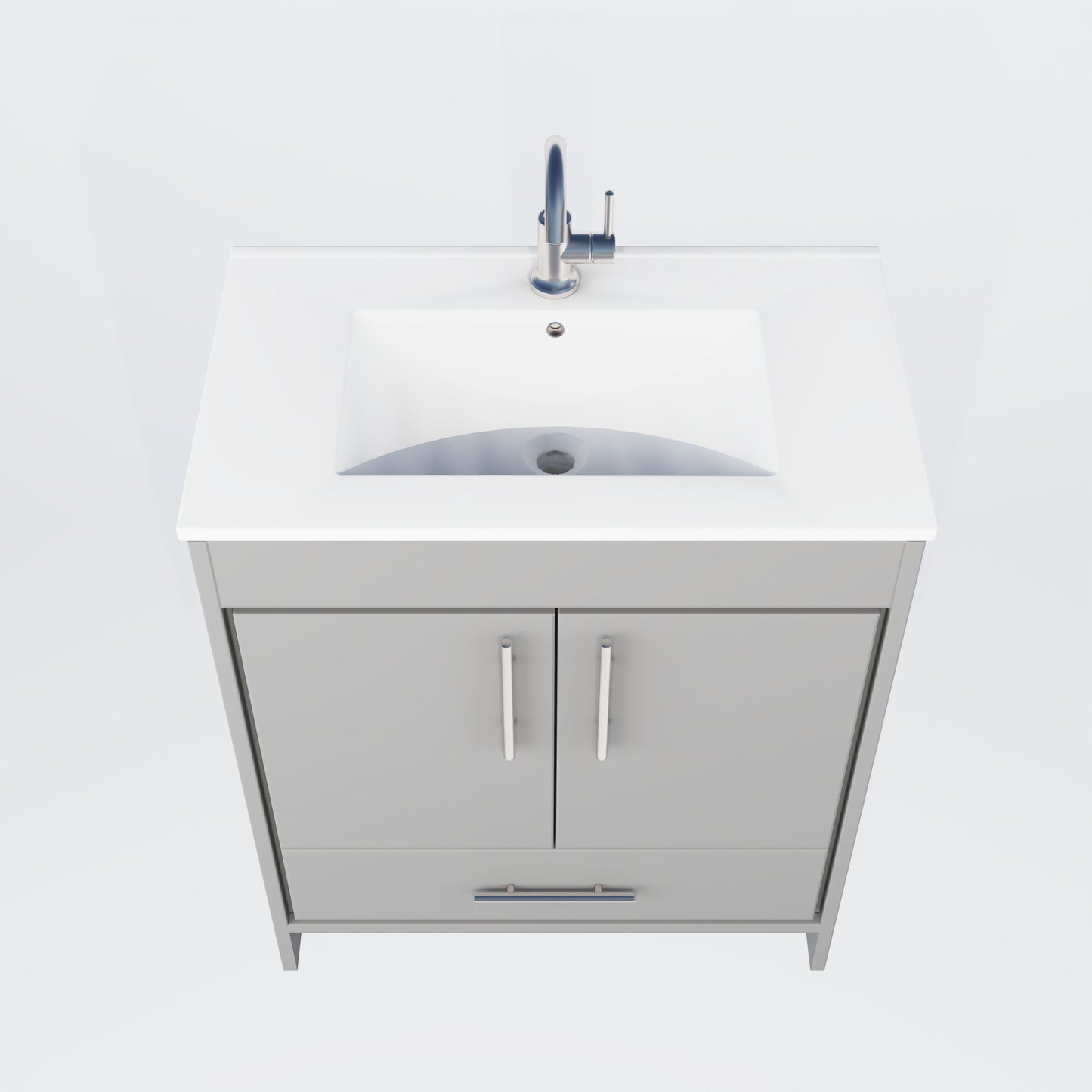 Pacific 30" Bathroom Vanity with Ceramic integrated counter top