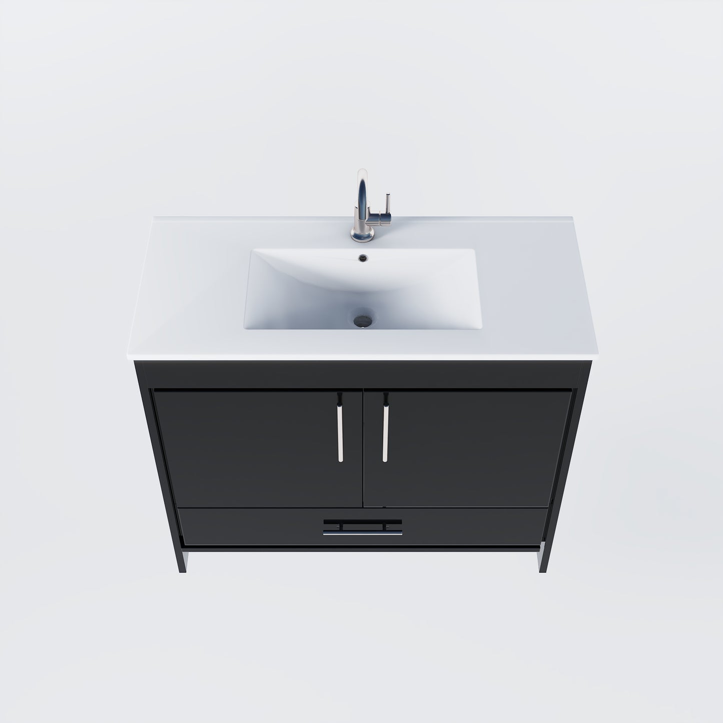 Pacific 40" Bathroom Vanity with Ceramic integrated counter top
