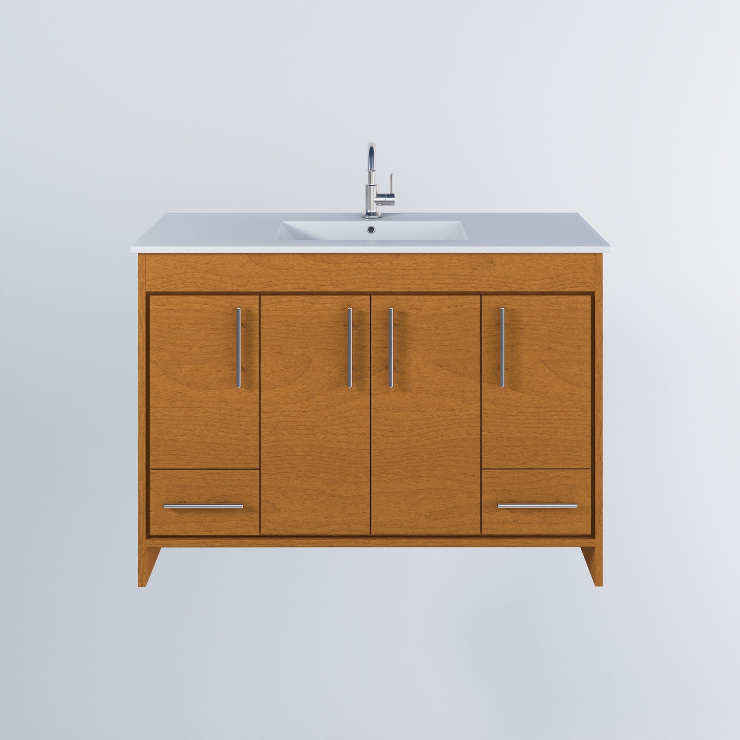 Pacific 48" Bathroom Vanity with Ceramic integrated counter top
