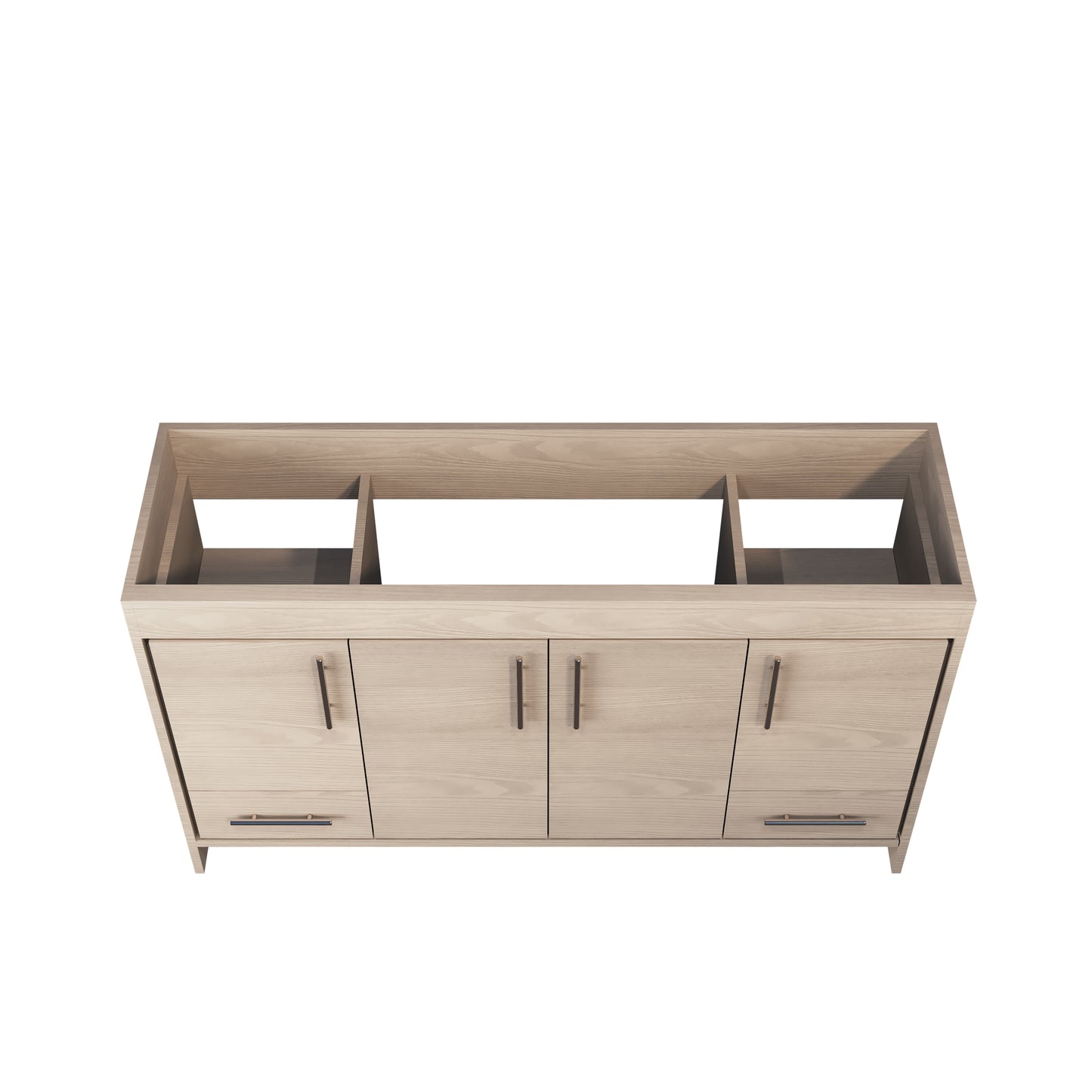 Pacific 60" Double Sink Bathroom Vanity Cabinet Only