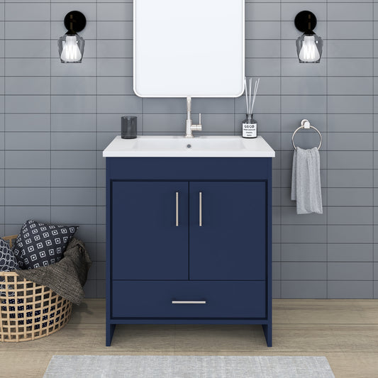 Rio 30" Bathroom Vanity with Acrylic integrated counter top