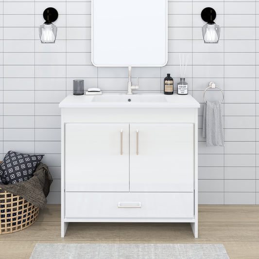 Rio 36" Bathroom Vanity with Acrylic integrated counter top