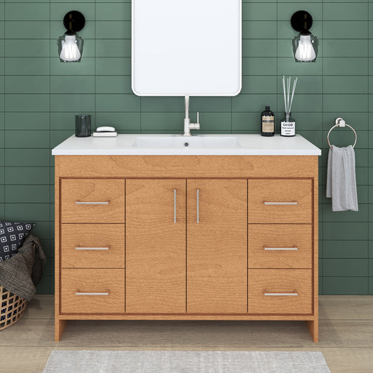 Rio 48" Bathroom Vanity with Acrylic integrated counter top