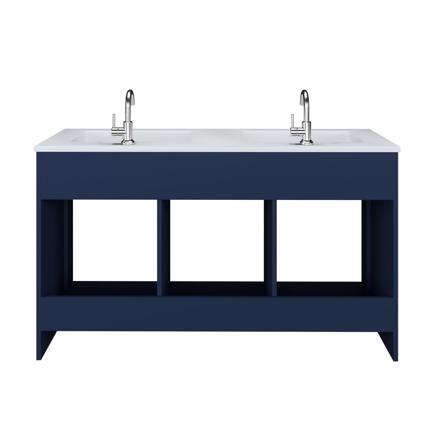 Rio 60" Double Sink Bathroom Vanity with Acrylic integrated counter top