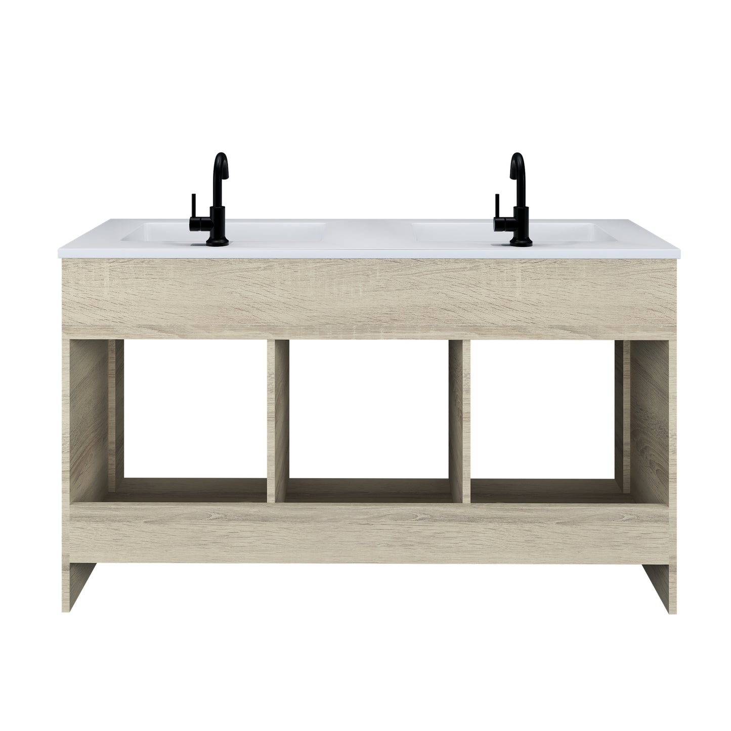 Rio 60" Double Sink Bathroom Vanity with Acrylic integrated counter top