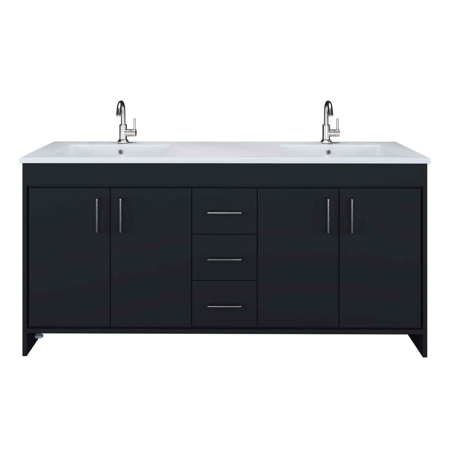 Rio 72" Single Sink Bathroom Vanity with Acrylic integrated counter top