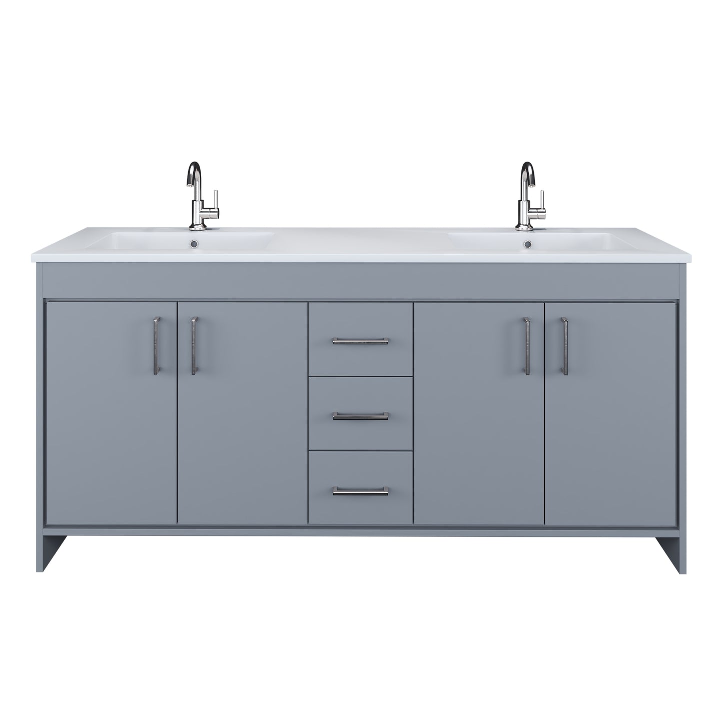 Rio 72" Single Sink Bathroom Vanity with Acrylic integrated counter top