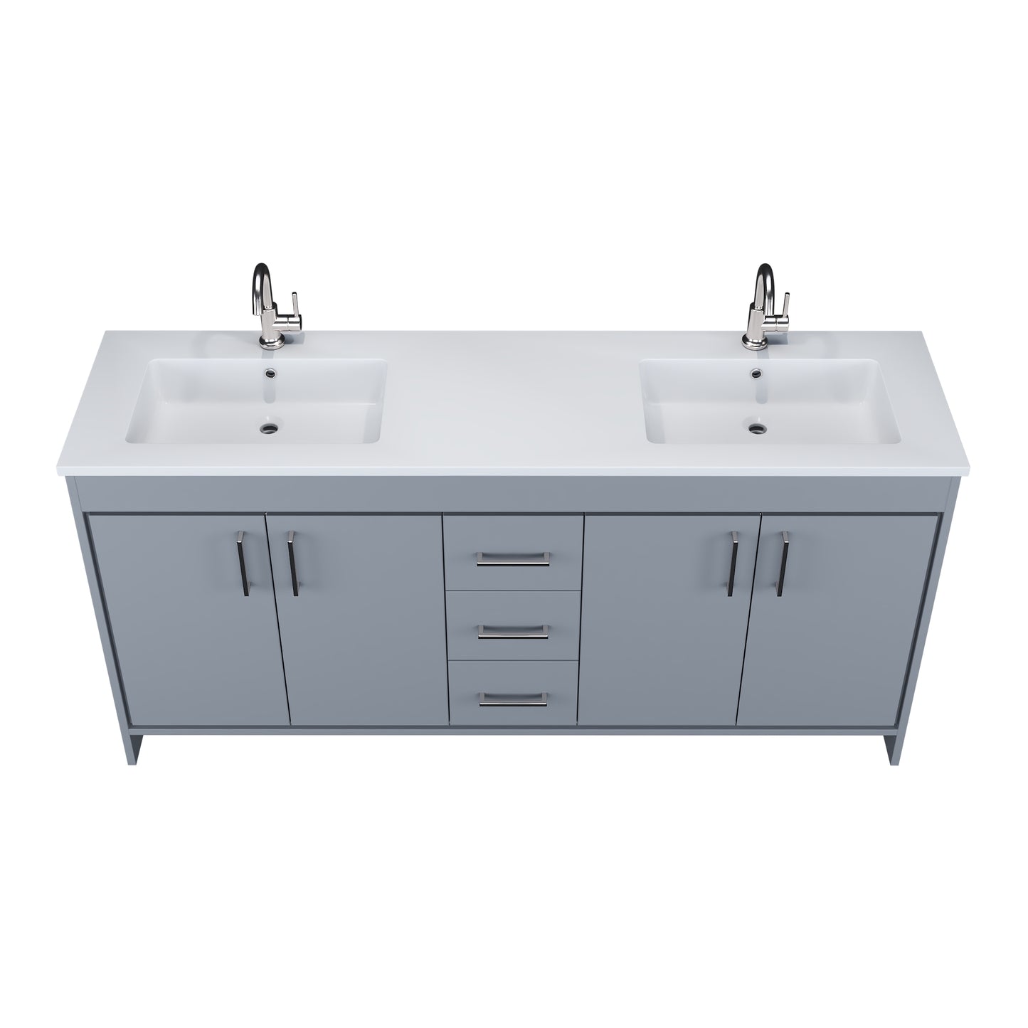 Rio 72" Single Sink Bathroom Vanity with Acrylic integrated counter top