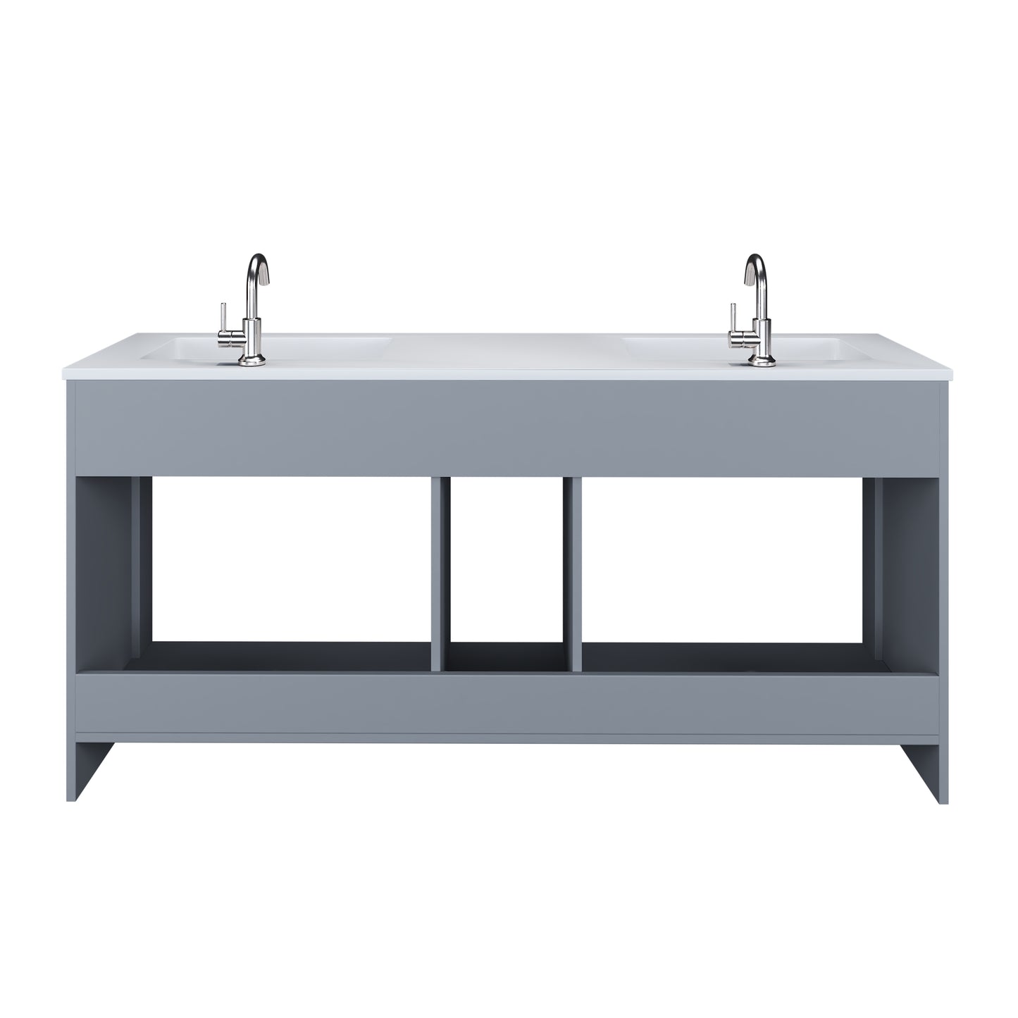 Rio 72" Single Sink Bathroom Vanity with Acrylic integrated counter top