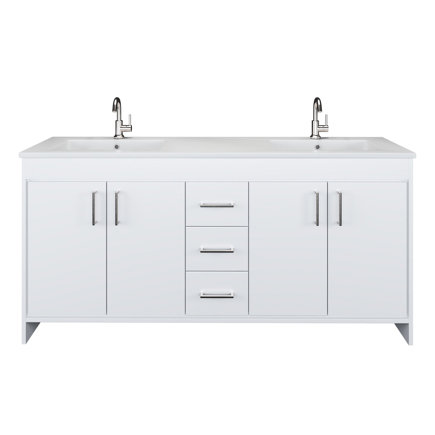 Rio 72" Single Sink Bathroom Vanity with Acrylic integrated counter top