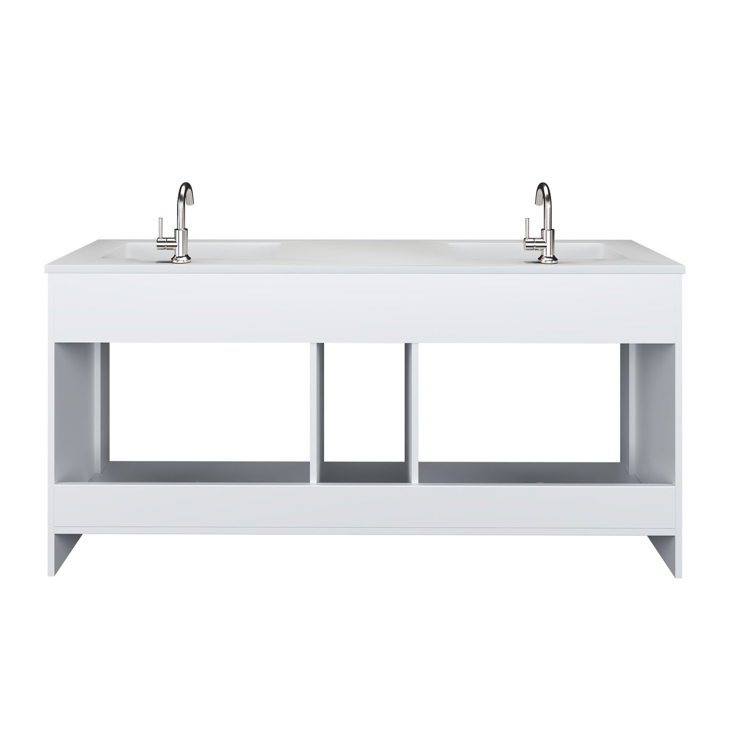 Rio 72" Single Sink Bathroom Vanity with Acrylic integrated counter top