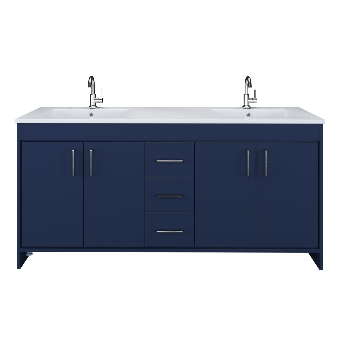 Rio 72" Single Sink Bathroom Vanity with Acrylic integrated counter top