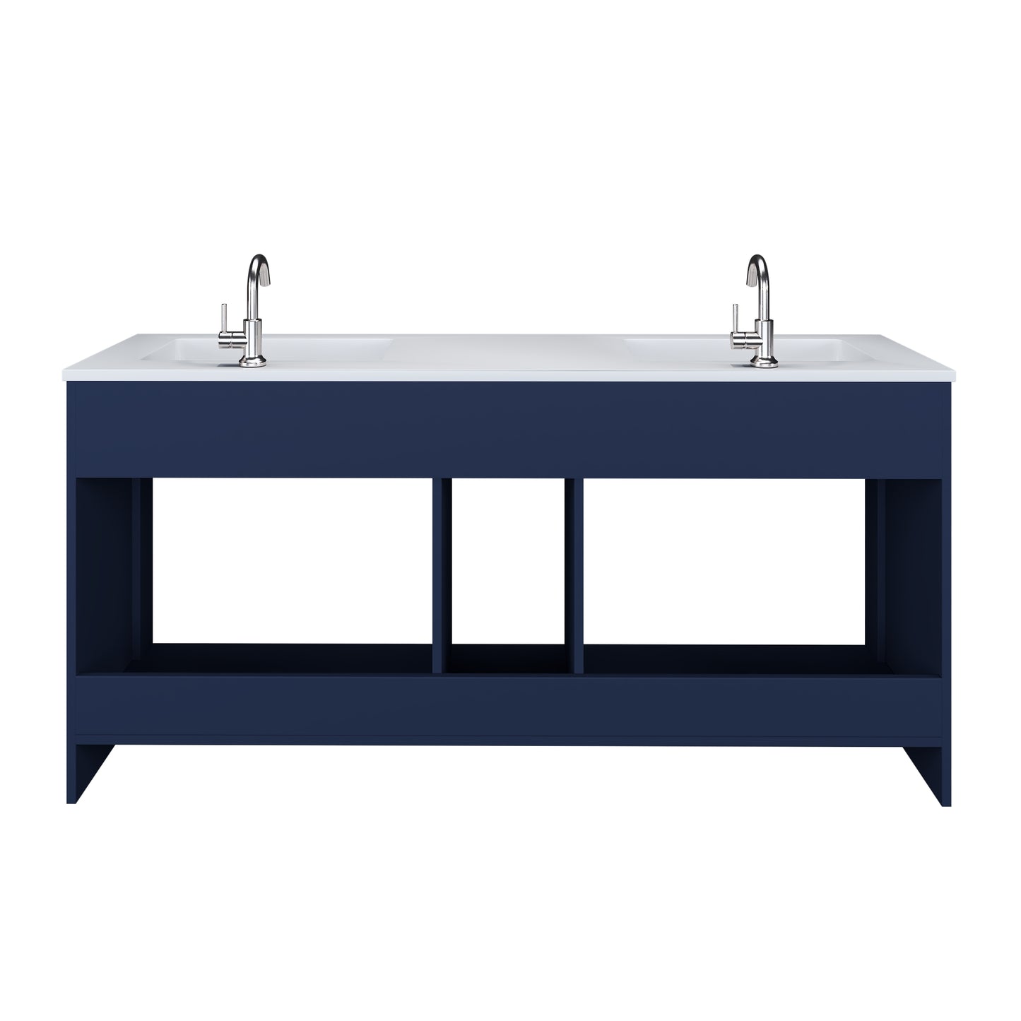 Rio 72" Single Sink Bathroom Vanity with Acrylic integrated counter top