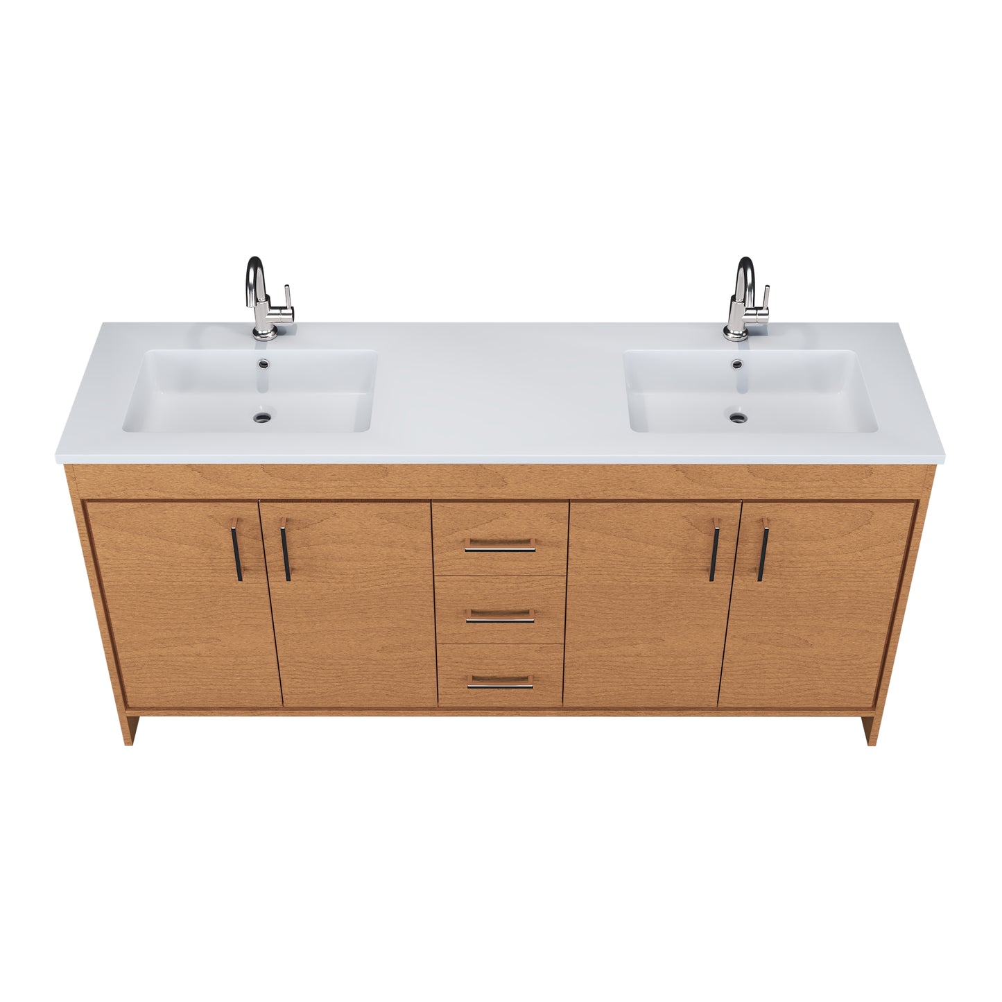 Rio 72" Single Sink Bathroom Vanity with Acrylic integrated counter top