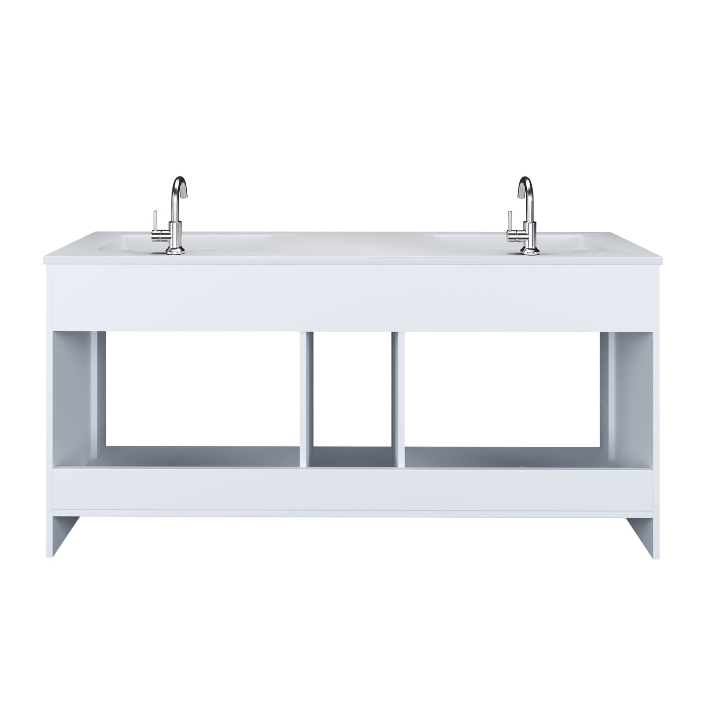 Rio 72" Single Sink Bathroom Vanity with Acrylic integrated counter top