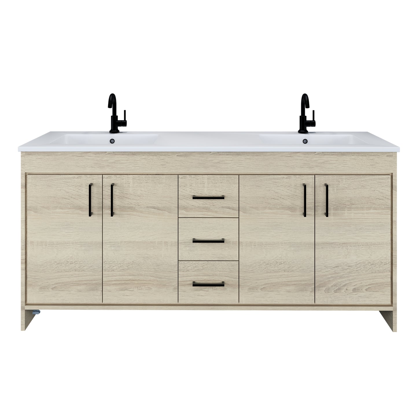 Rio 72" Single Sink Bathroom Vanity with Acrylic integrated counter top