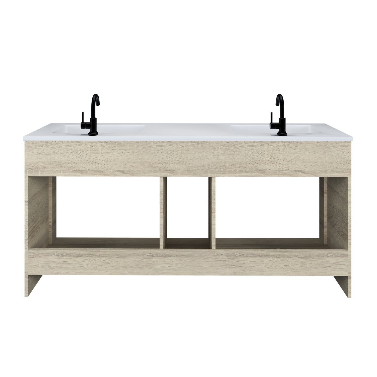 Rio 72" Single Sink Bathroom Vanity with Acrylic integrated counter top