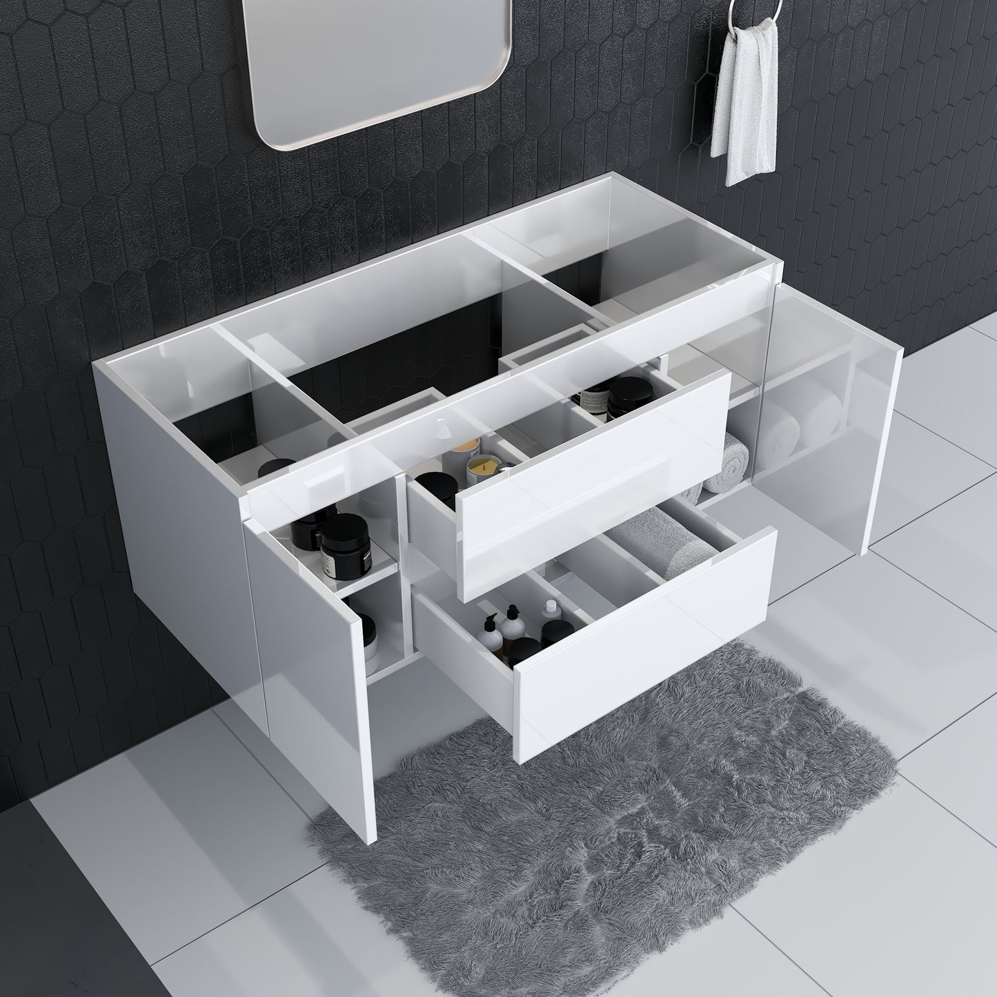 Salt 48" Bathroom Vanity Cabinet Only